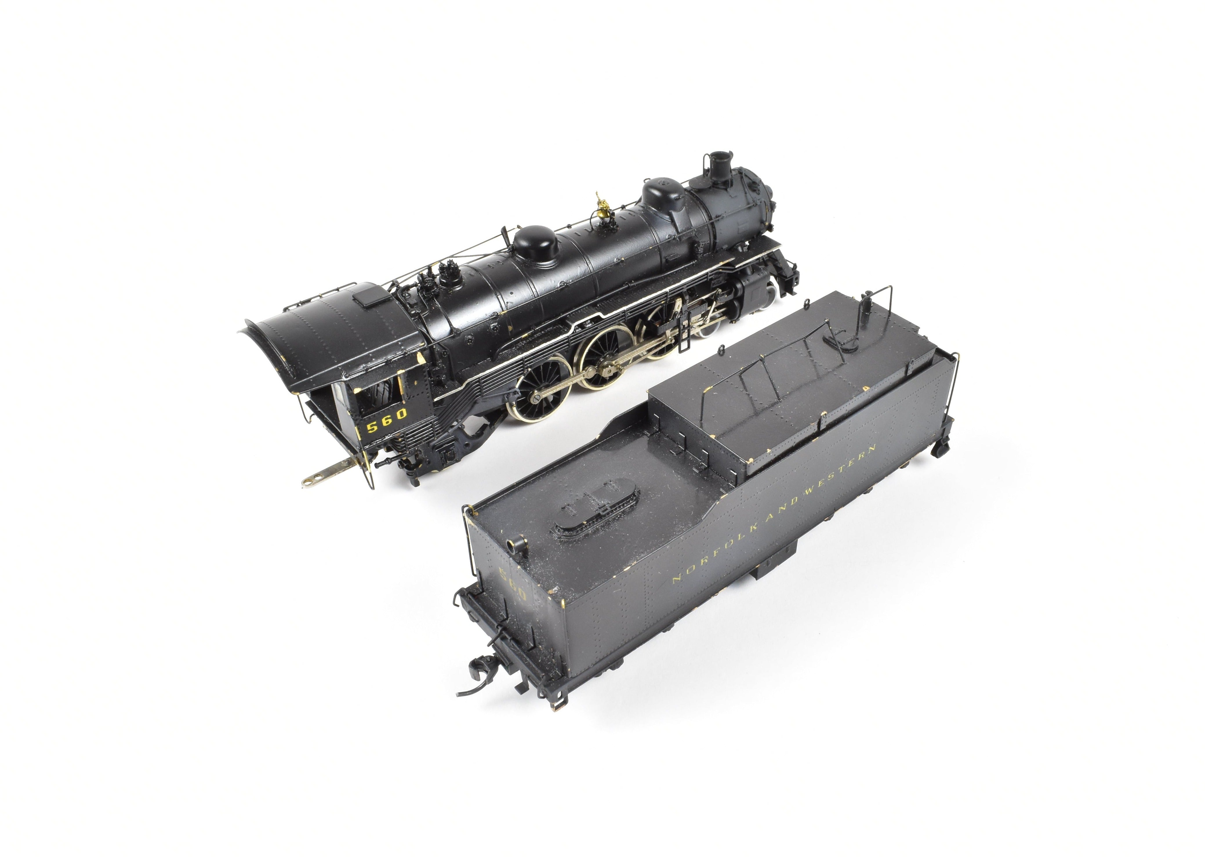 HO Scale Brass Hallmark Models MKT - Missouri Kansas Texas 4-6-2 C/P Pacific Model Train with N&W - Norfolk & Western Decals #560 in ReBoxx Packaging