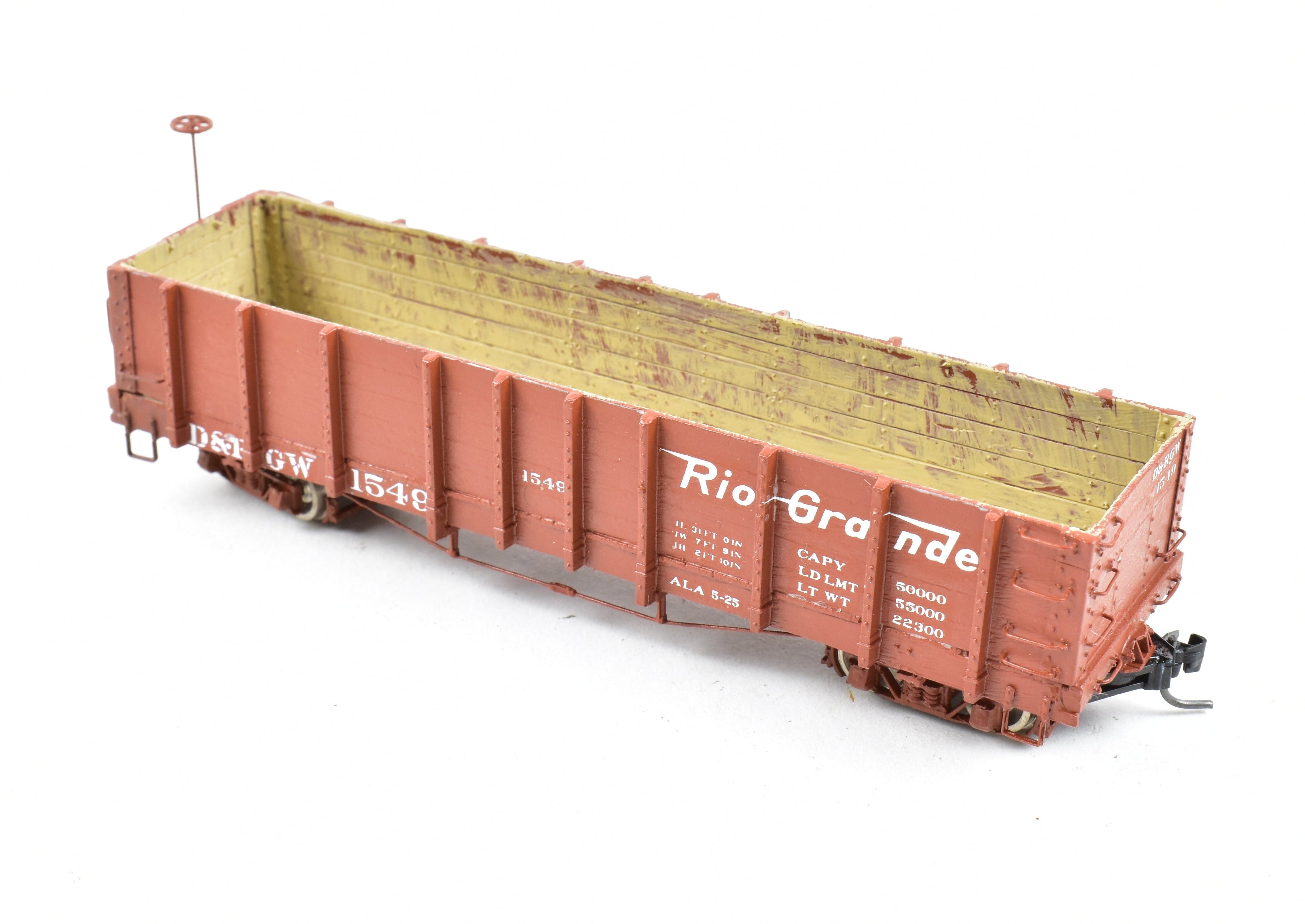 1940s D&RGW Denver & Rio Grande Western Custom-Built HOn3 Gondola #1549 by Leadville Supply