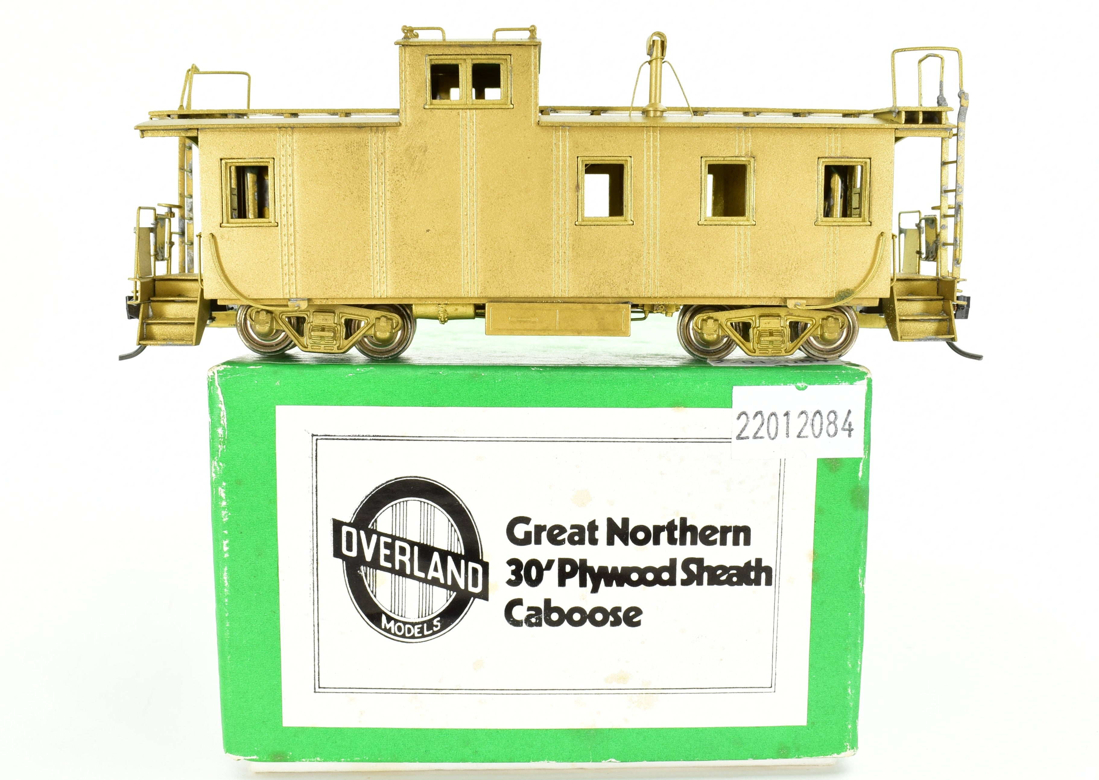 HO Brass OMI Overland Models' Great Northern 30' Plywood Sheath Caboose
