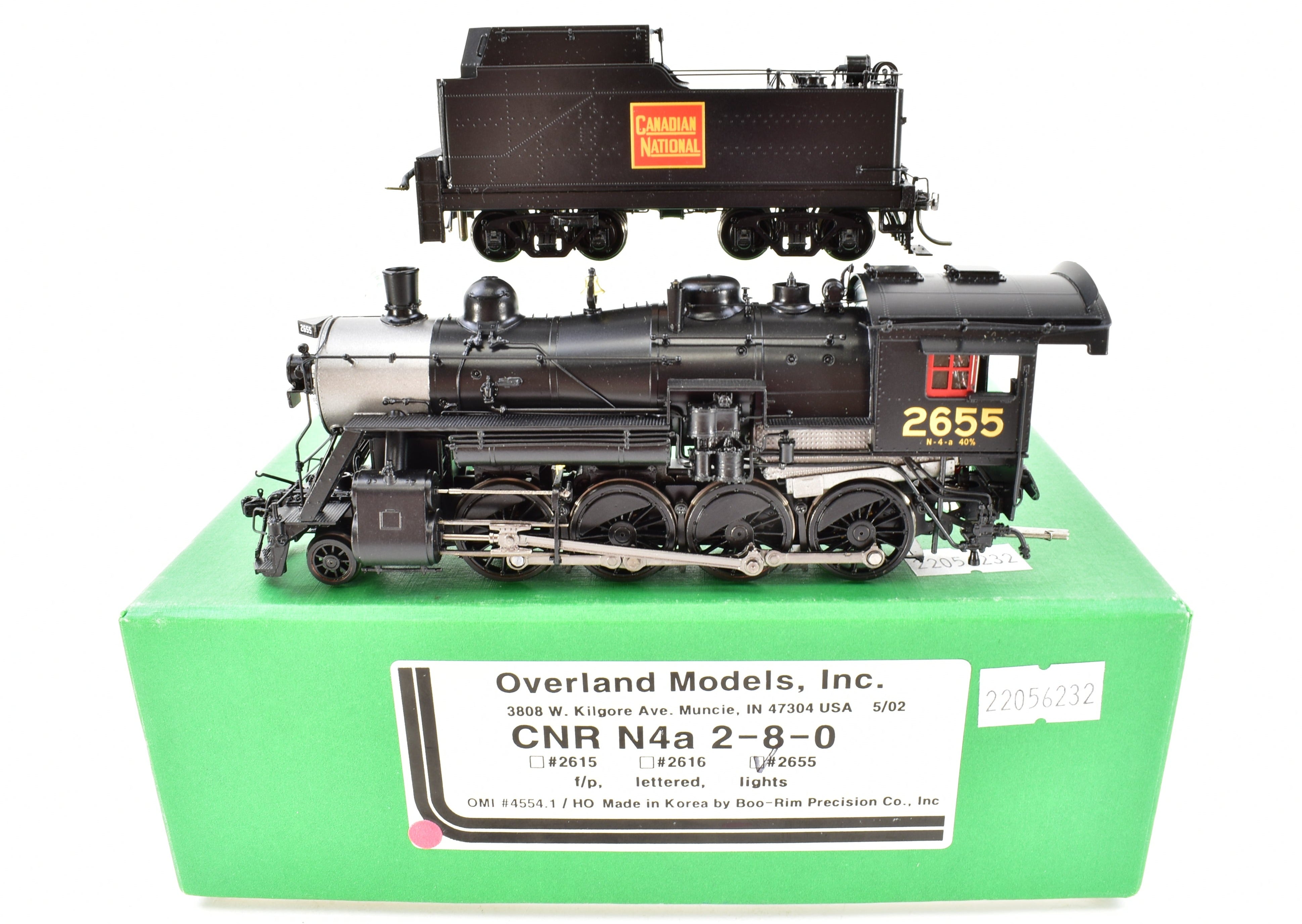 HO Scale Brass OMI Overland Models CNR N4a 2-8-0 Factory Painted Locomotive No. 2655