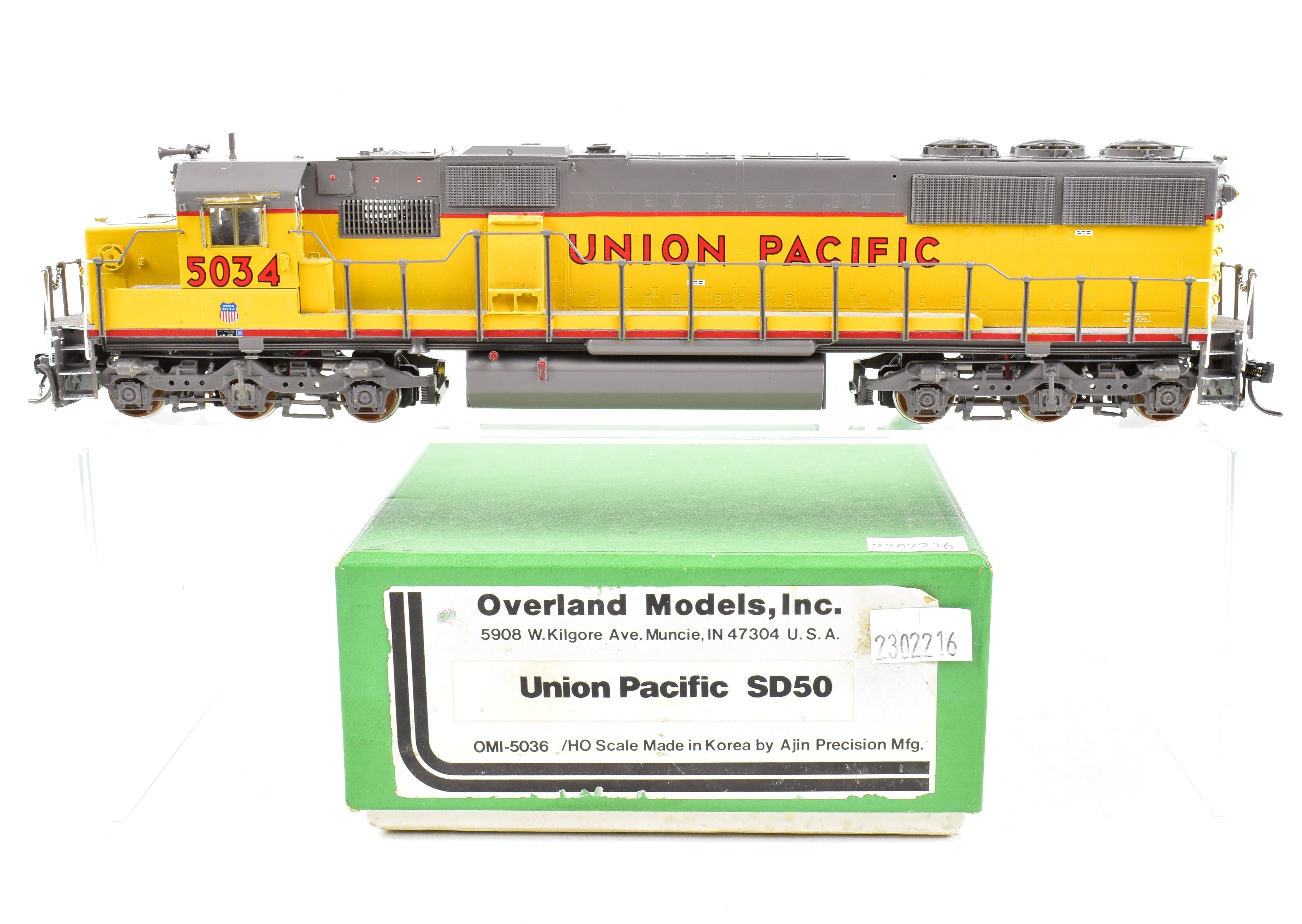 HO Scale Brass Model Train - Overland Models, Inc. Union Pacific EMD SD50 Locomotive CP No. 5034 with DCC Digital Control