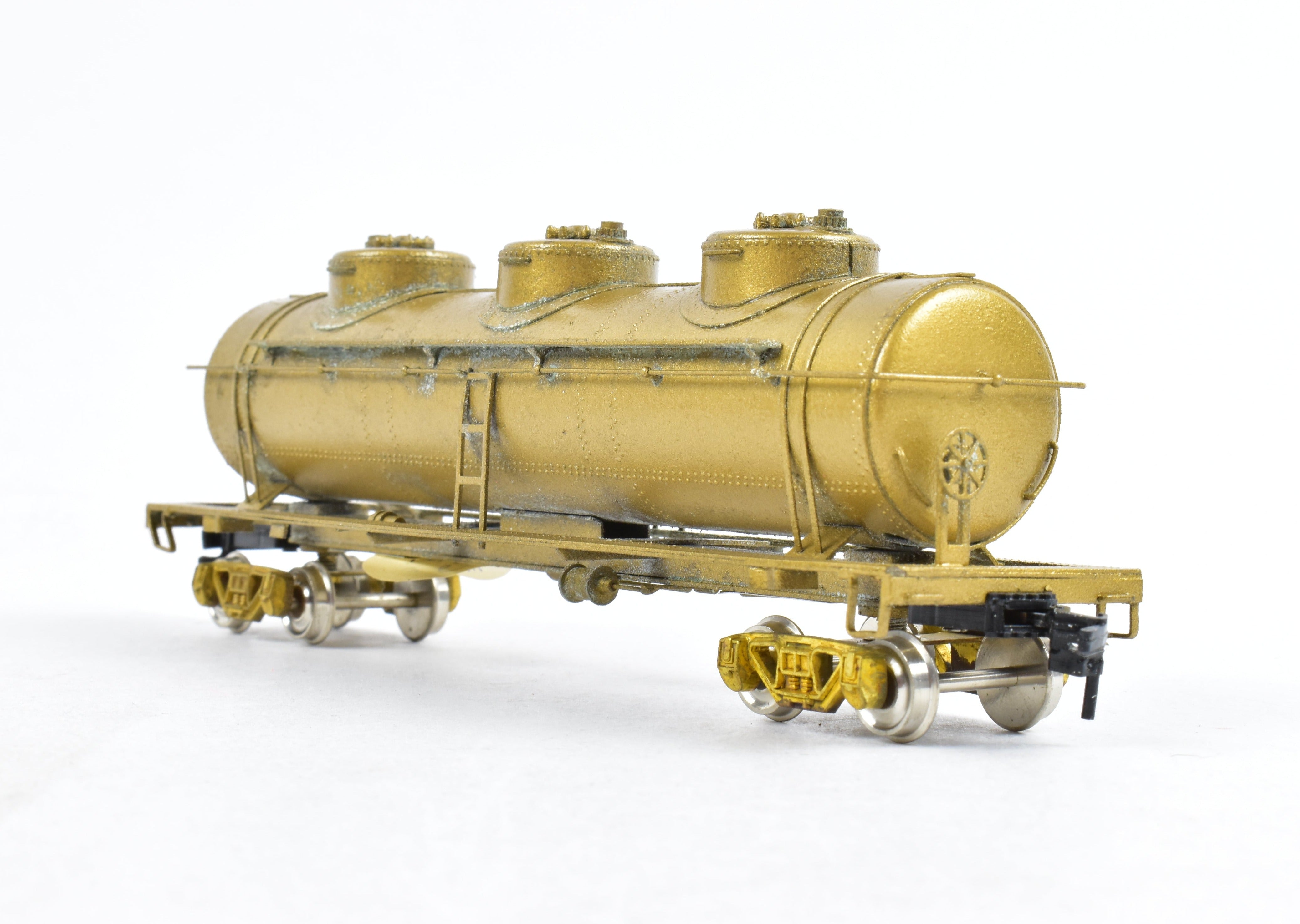HO Scale Brass Gem Models 42-Foot 3-Dome Tank Car for Model Railroads - Various Road Versions