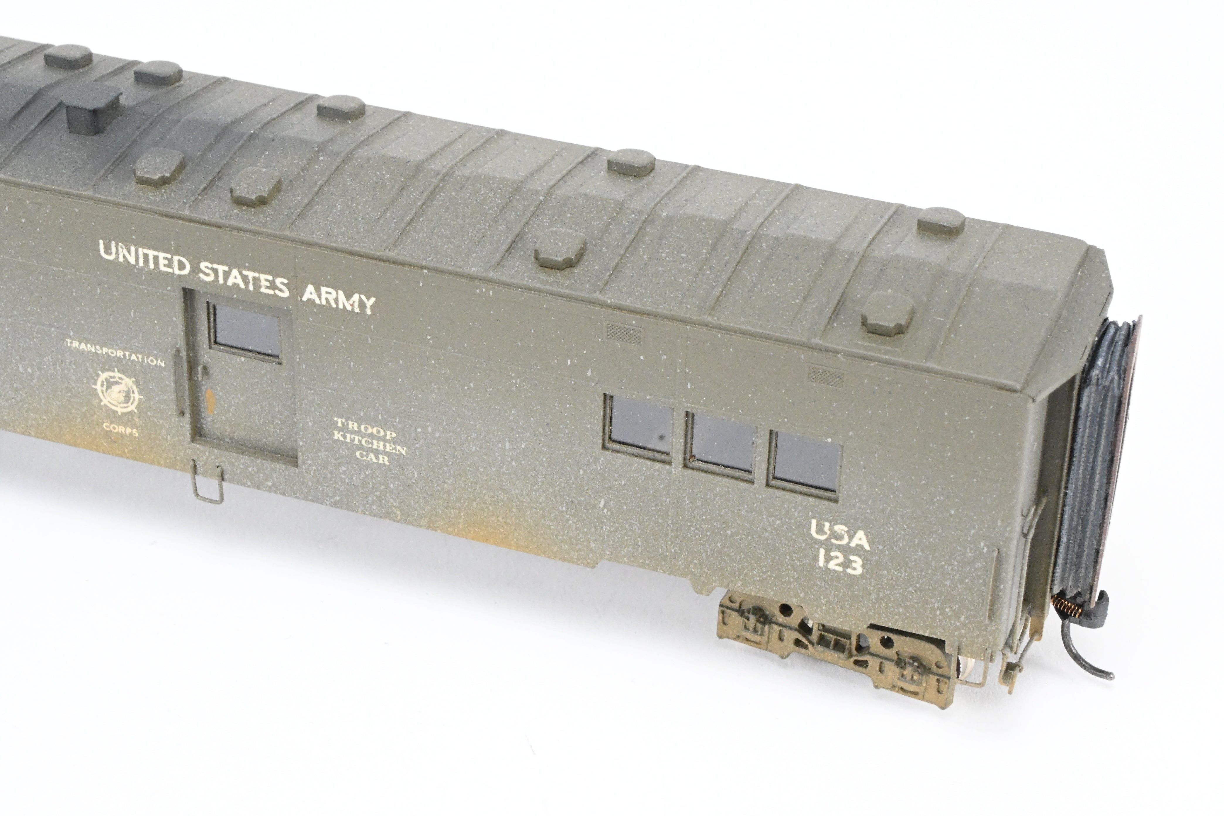 HO Scale Brass Hallmark Pullman Troop Sleeper Custom-Painted for US Army