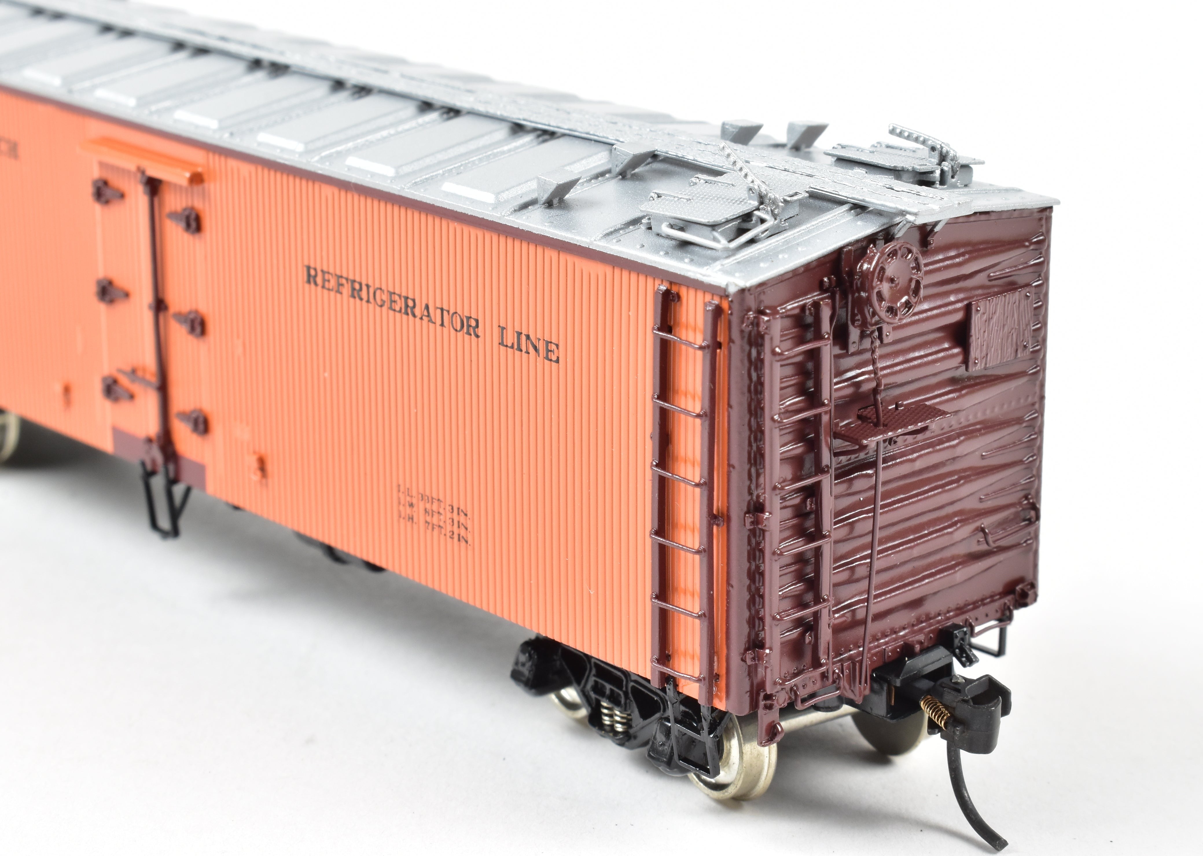 HO Scale Brass Merchants Despatch Composite Refrigerator Car Model by Overland Models, Inc. (OMI) with Various Road Designs and Part Number OMI - 3249.1