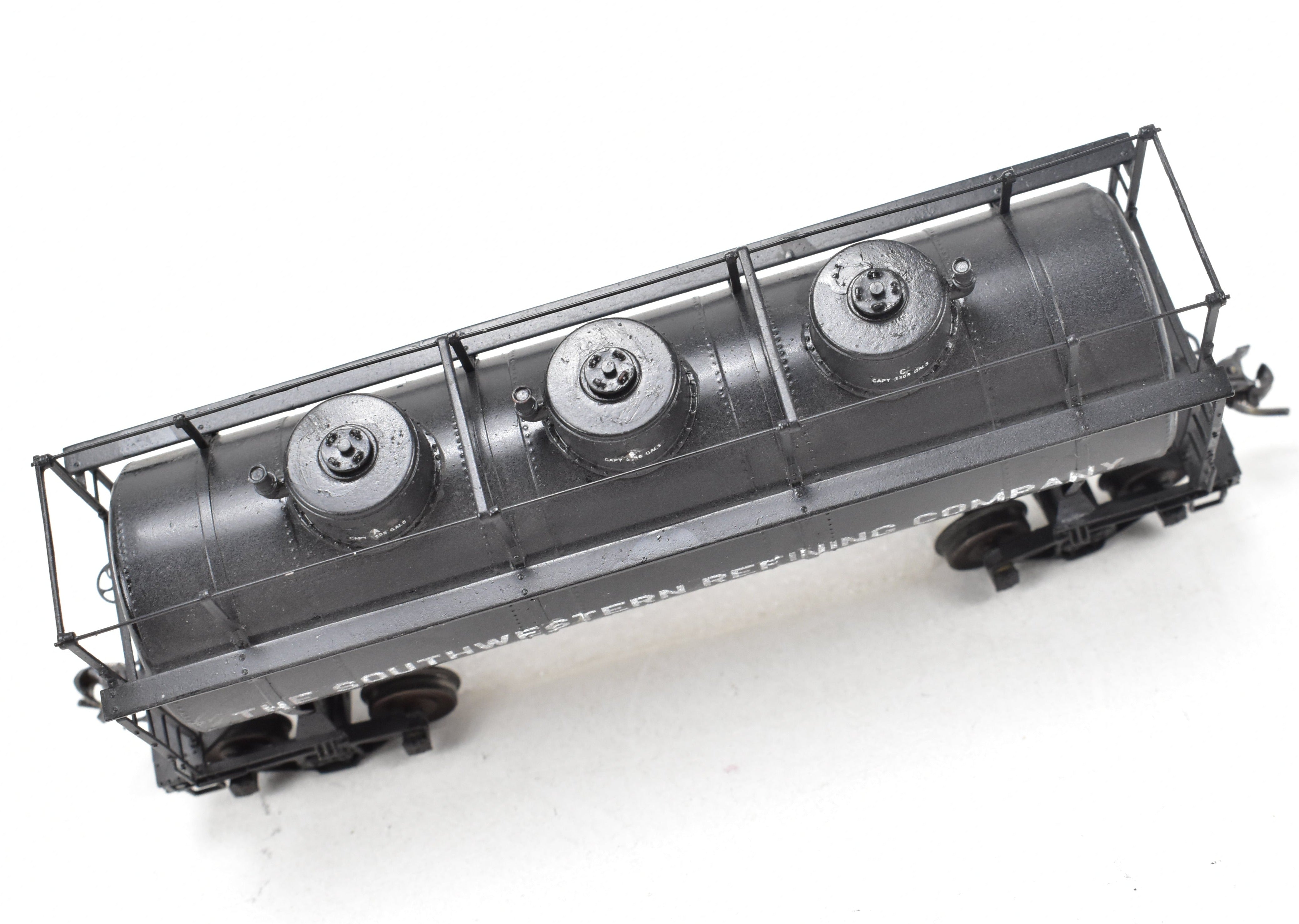 HO Scale Brass W&R - W&R Enterprises Various Roads AC&F 10,000 Gallon 3-Dome Tank Car with High Walkway for Model Railroad Collection