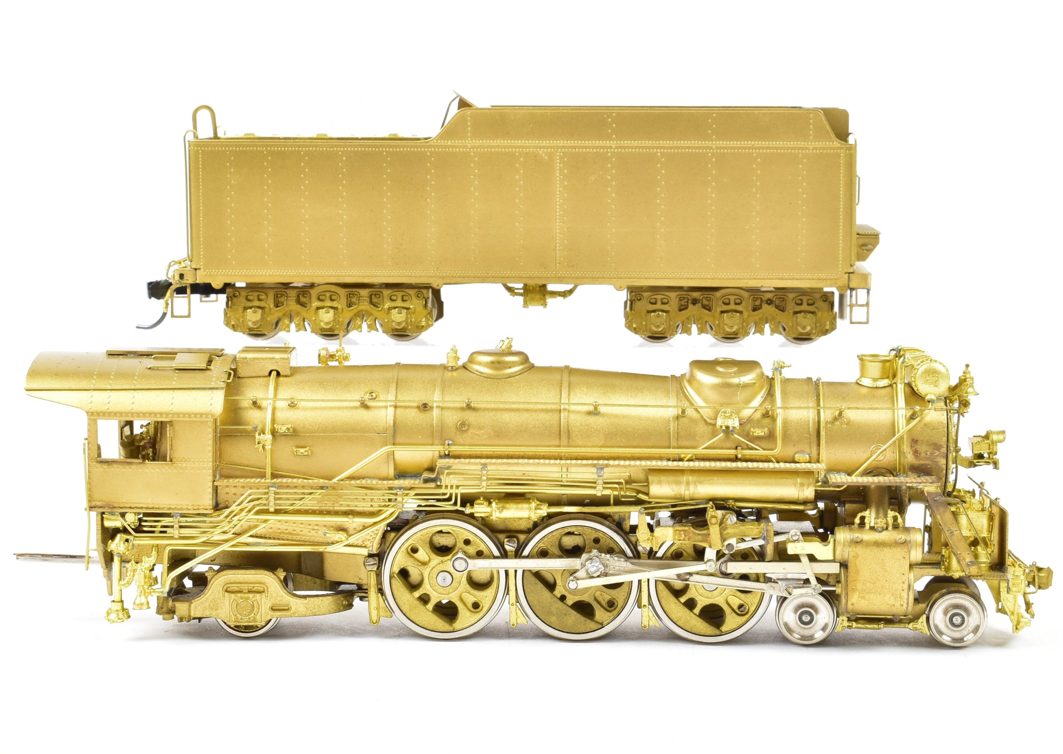High - Quality HO Scale Brass Key Imports Model of Erie Railroad K - 5a 4 - 6 - 2 Pacific Locomotive from the 1950 Era