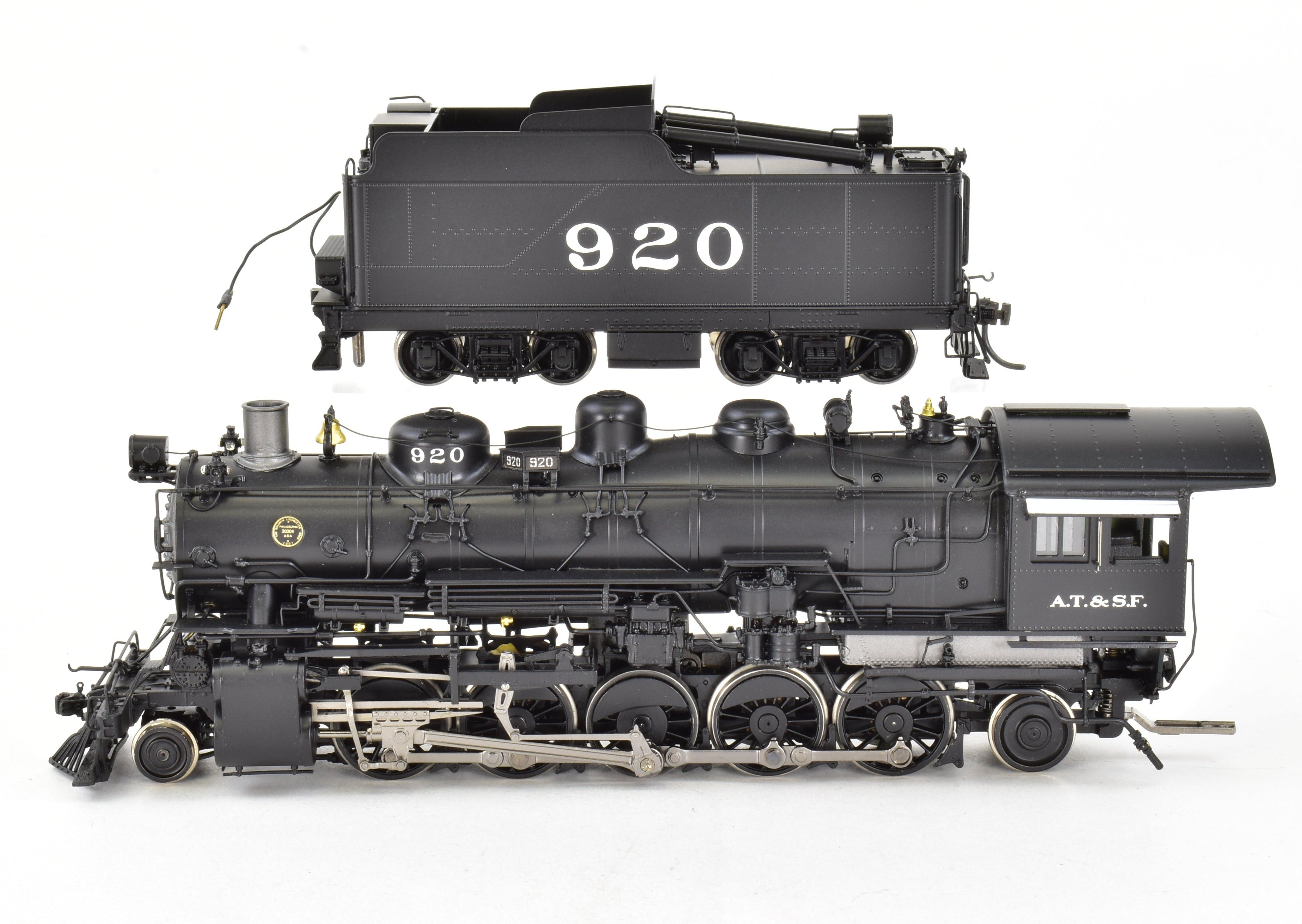 HO Scale Brass ATSF - Santa Fe 2-10-2 #920 Factory Painted Division Point Model