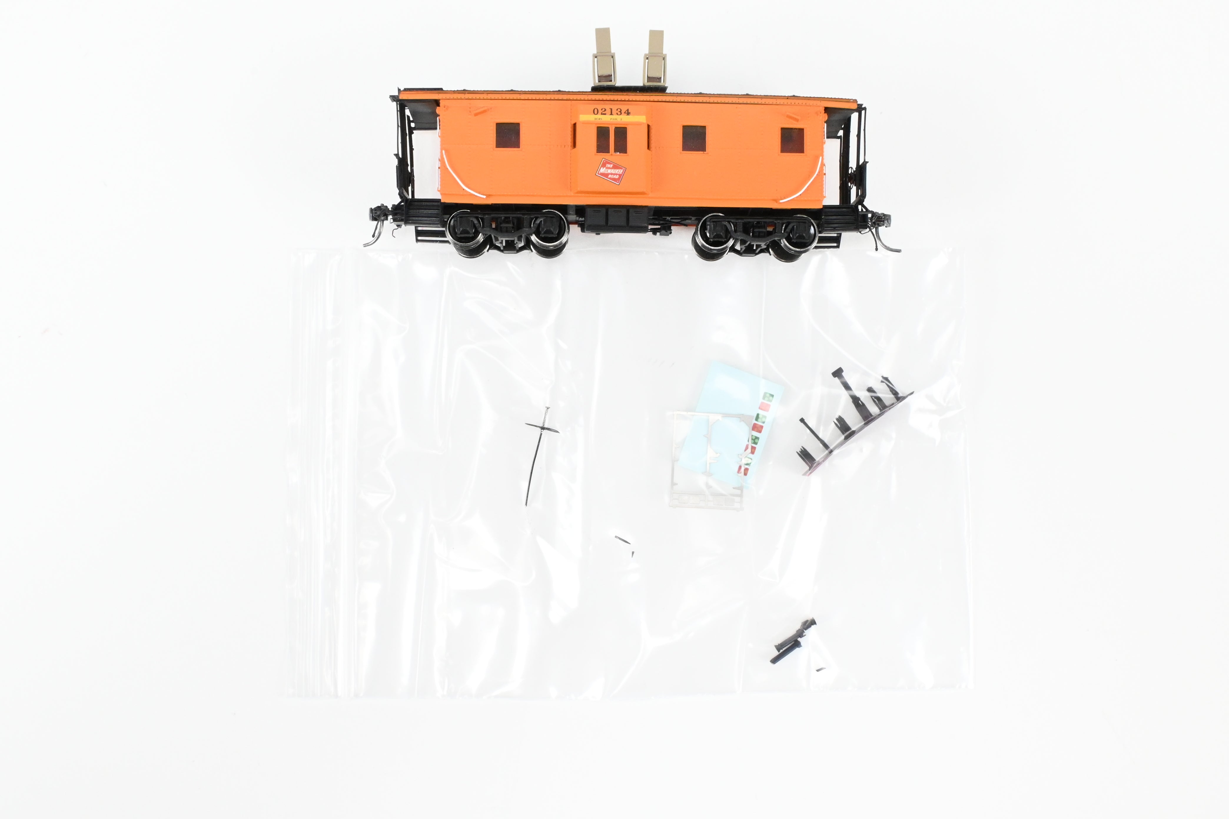 HO Scale 3D Printed Thrall Bay Window Caboose Model - Milwaukee Road #02134