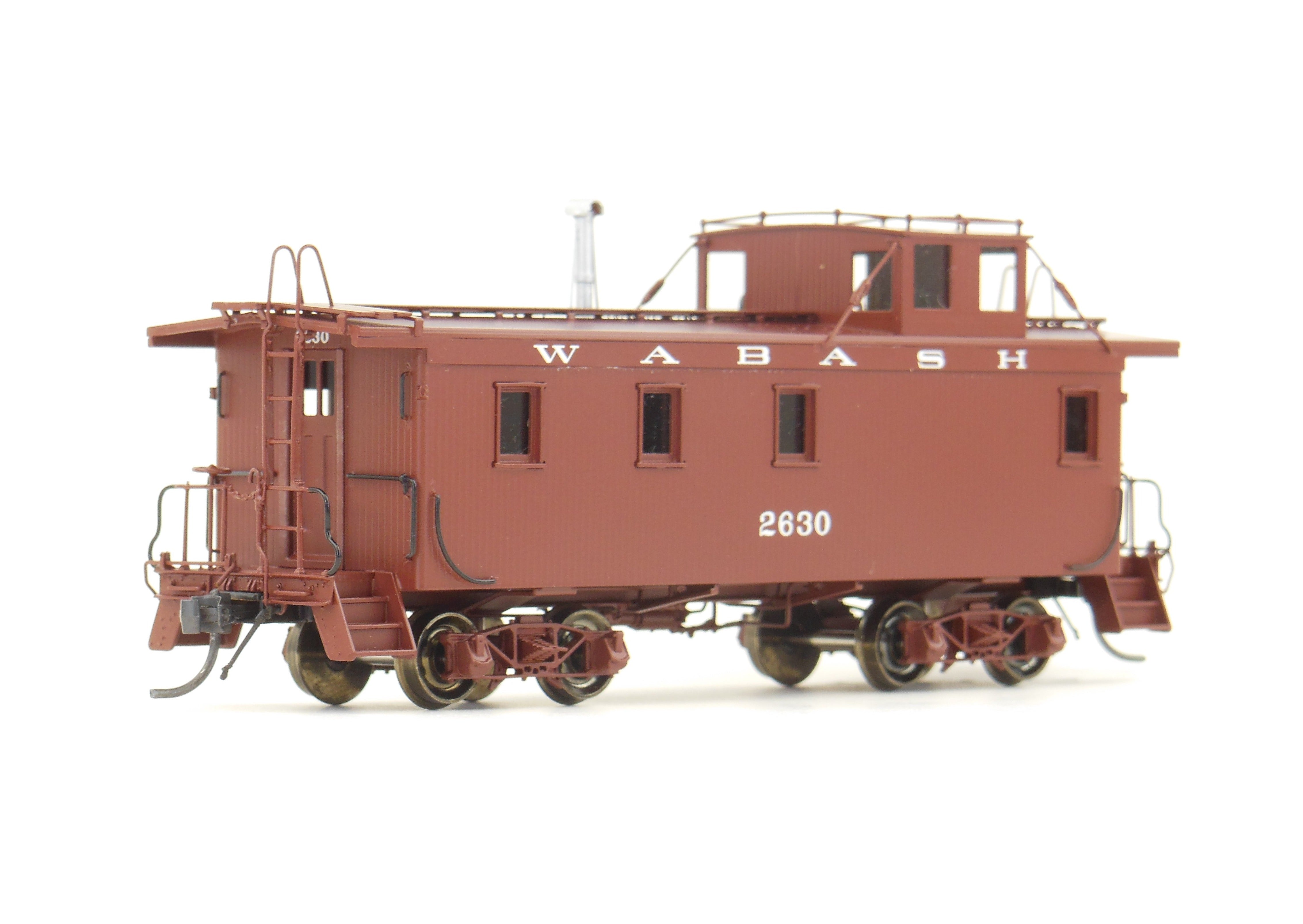 HO Scale Brass Wabash Wood Side Caboose FP #2630 Model by Overland Models, Inc. (OMI)