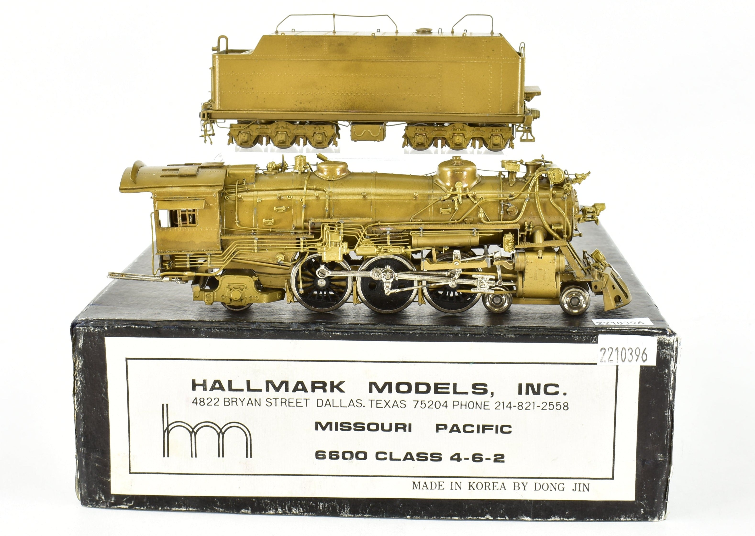 HO Brass Hallmark Models Missouri Pacific 6600 Class 4-6-2 Pacific Locomotive