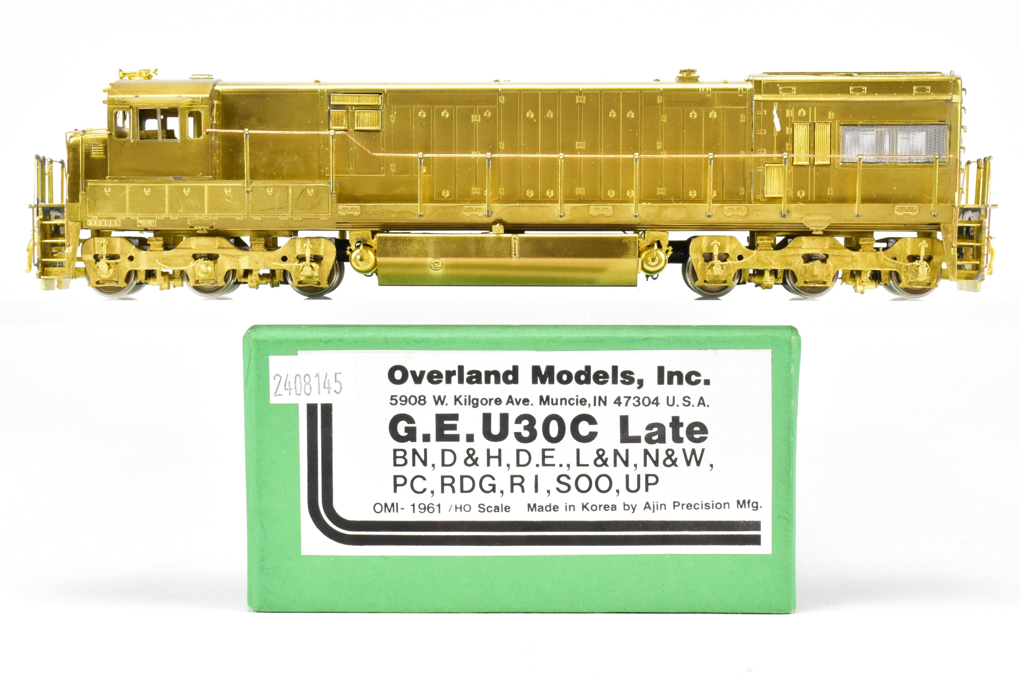 HO Scale Brass GE U30C Late Version by Overland Models Inc for Various Roads