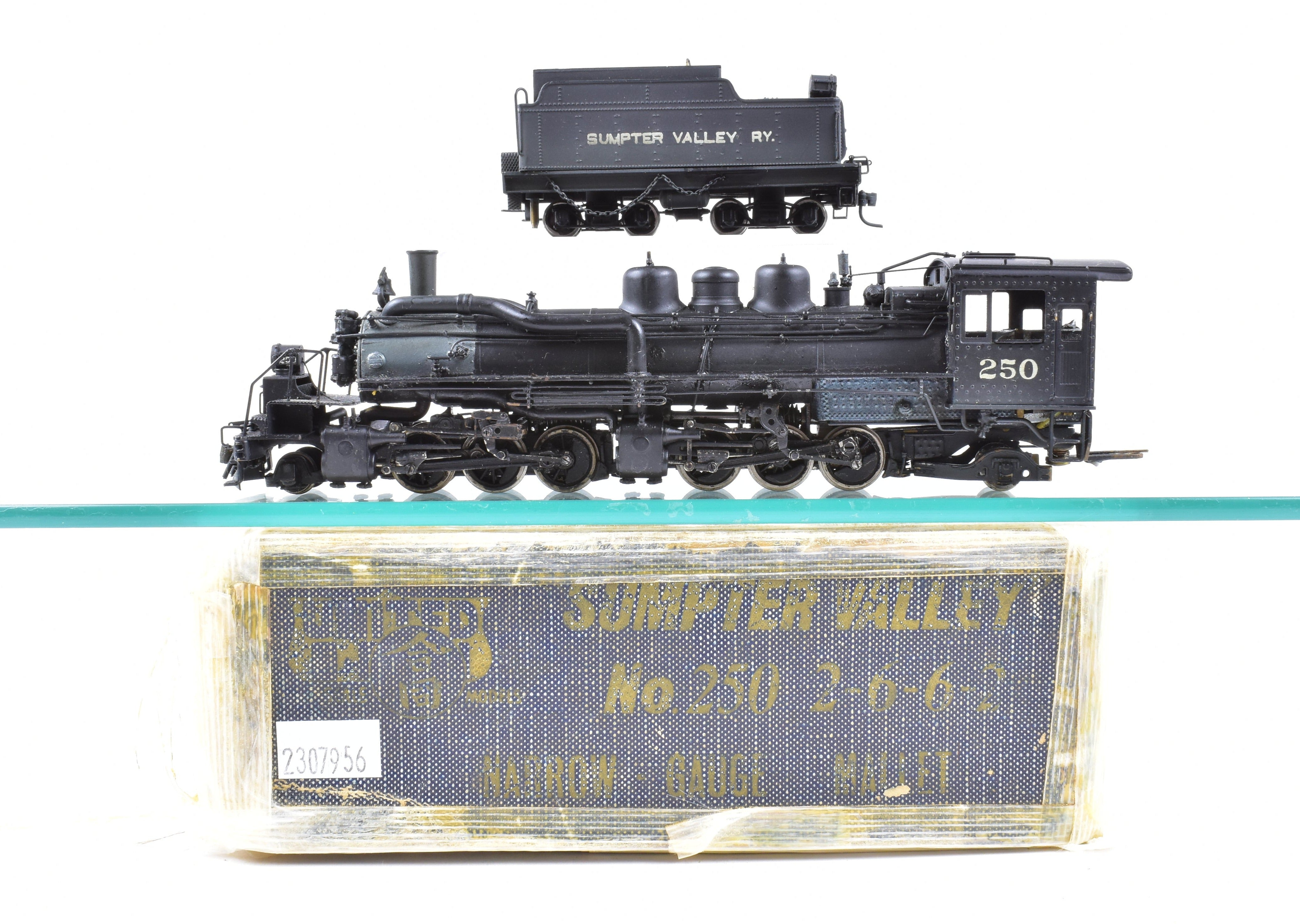 HOn3 Scale Brass Pacific Fast Mail (PFM) - United Sumpter Valley No 250 2-6-6-2 Mallet Steam Locomotive Model with Custom Painting