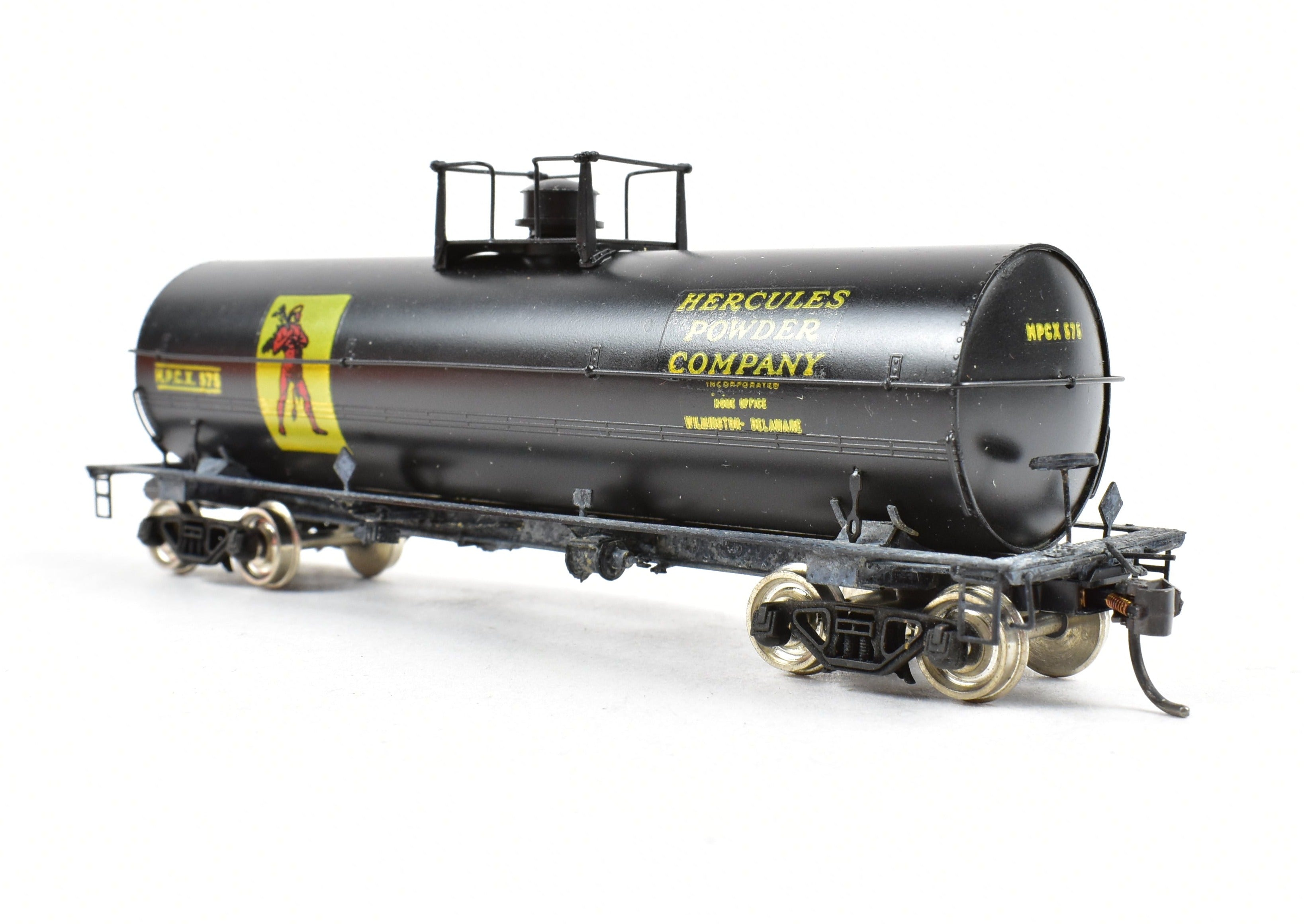 High - Quality HO Scale Brass Precision Scale Co. 11,141 Gallon Tank Car Model for Hercules Powder Company
