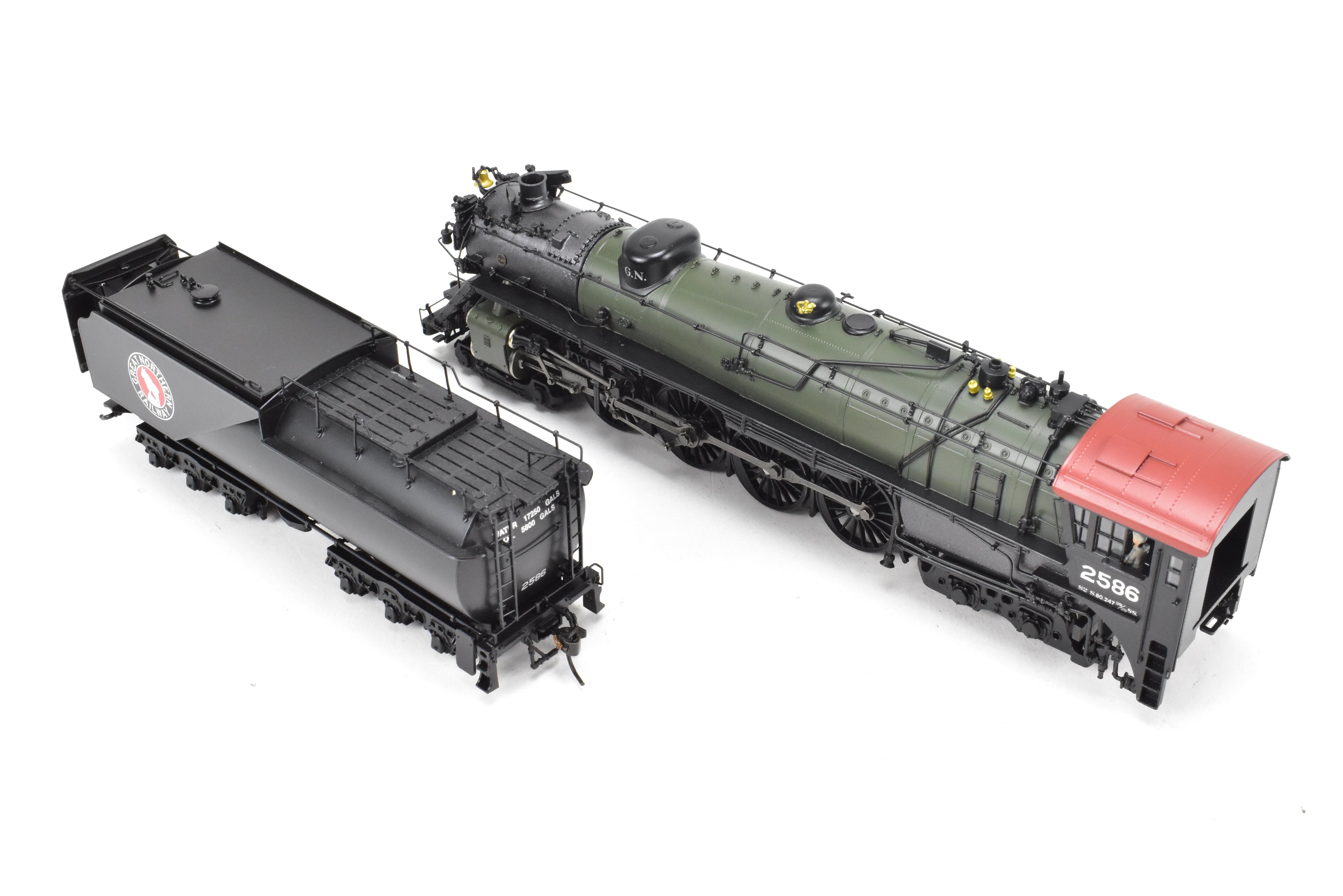 HO Scale Brass Hybrid BLI Great Northern S - 2 4 - 8 - 4 FP 2586 with DCC and Sound