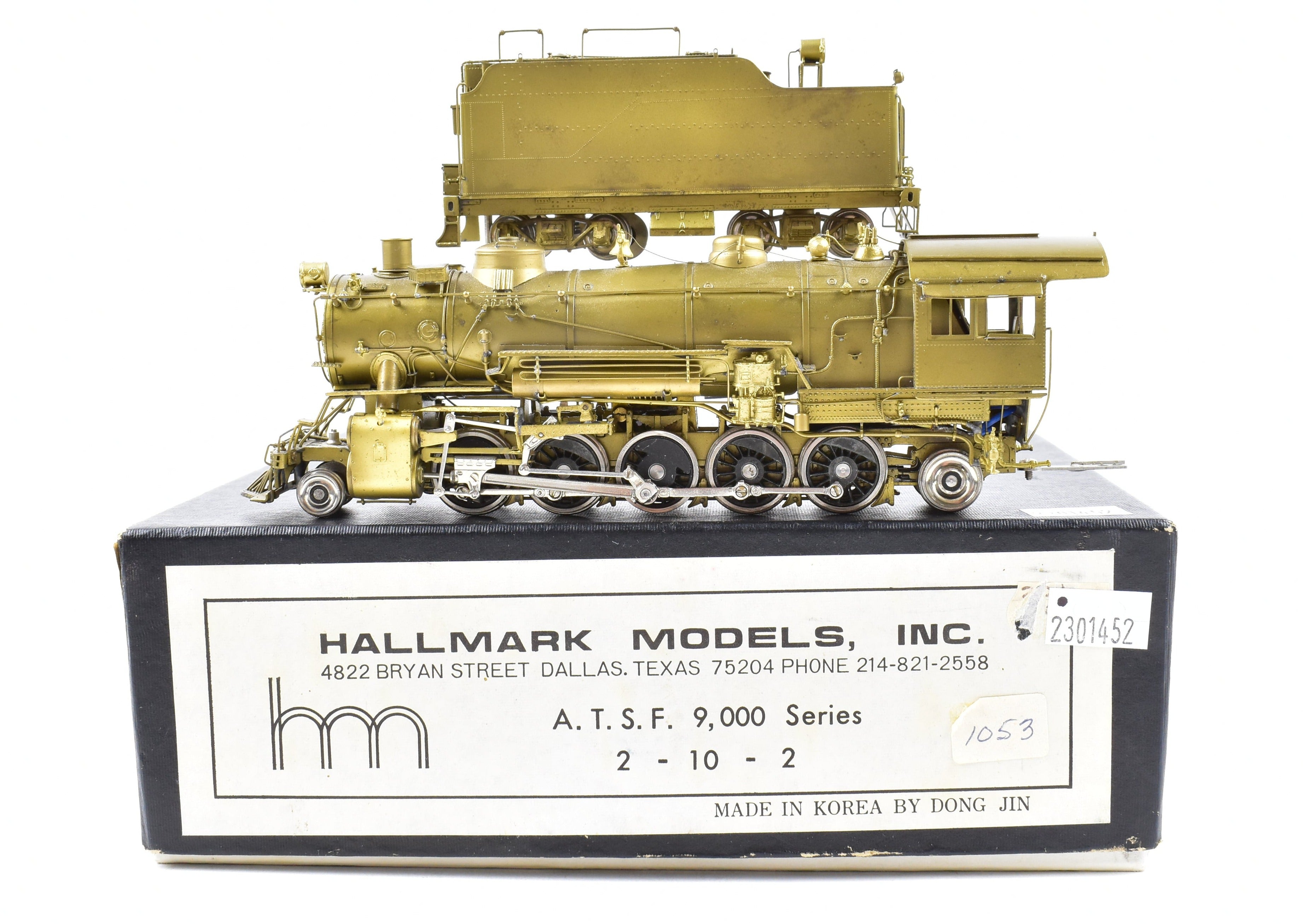HO Scale Brass ATSF - Santa Fe 9000 Series 2-10-2 Hallmark Model