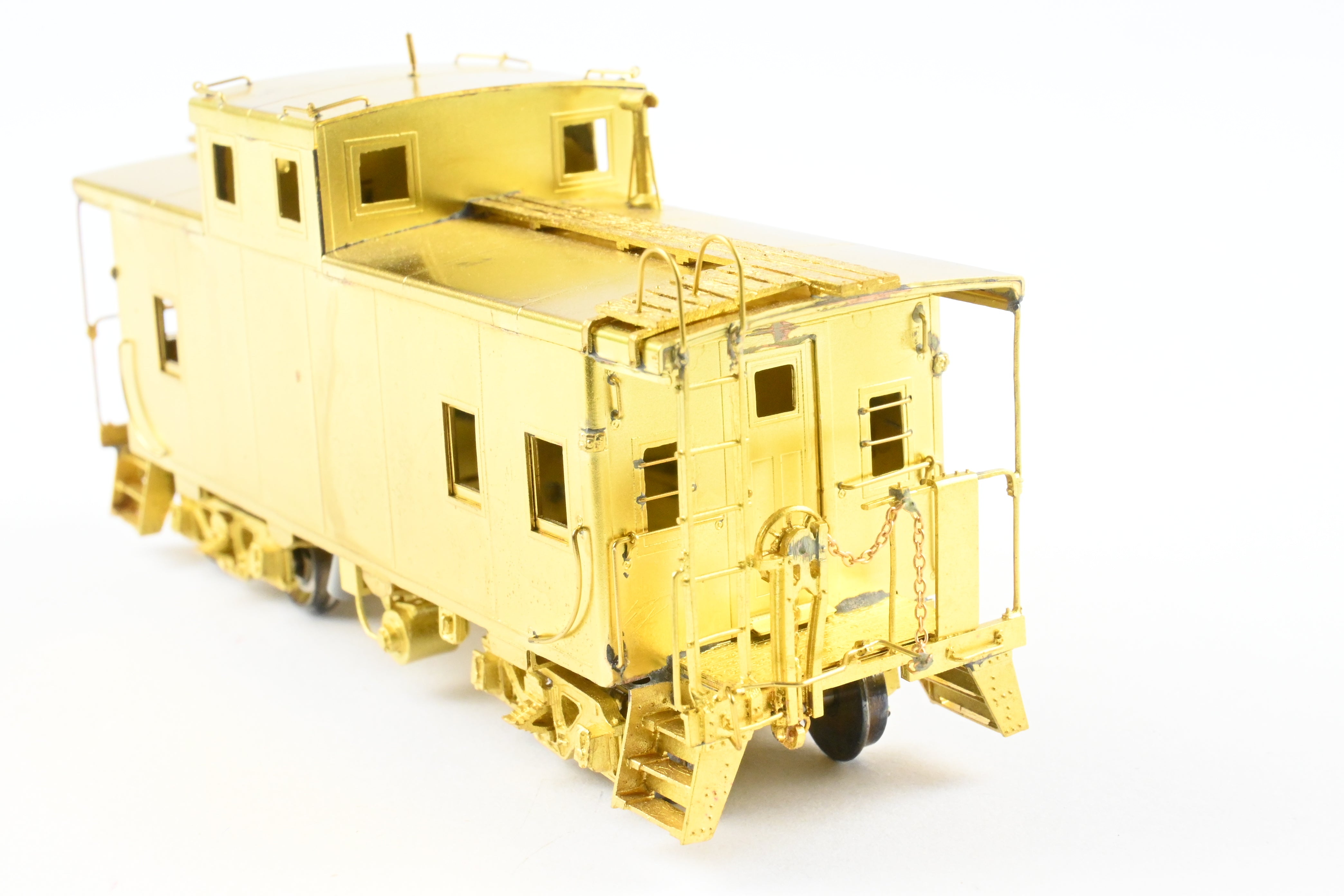 HO Scale Brass OMI - Overland Models, Inc. Erie Railroad Offset Cupola Welded Caboose with Radio Equipment from 1947 to 1960, Model Number #C222 - C269