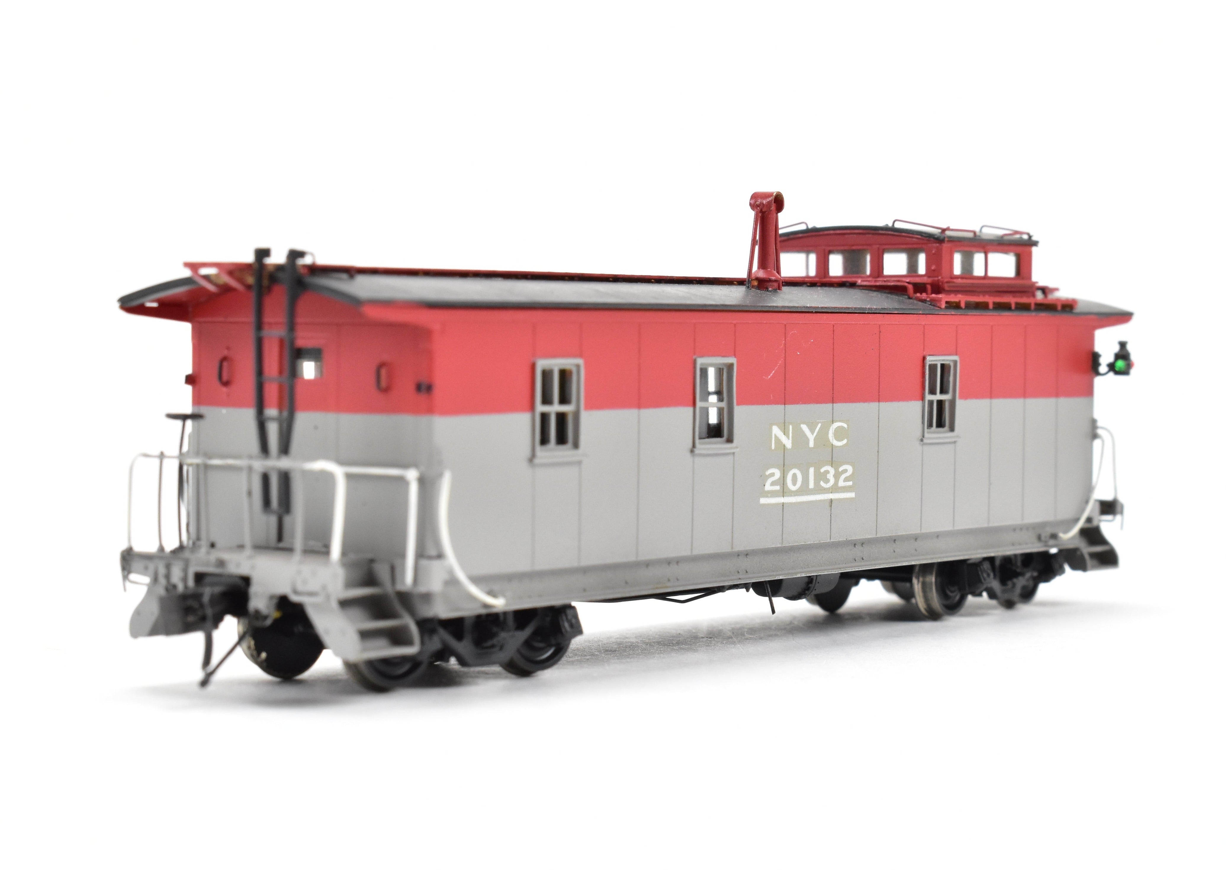HO Scale Brass NYC - New York Central Pacemaker Plywood Caboose Model by Overland Models, Inc. (OMI), Custom Painted OMI No. 20132