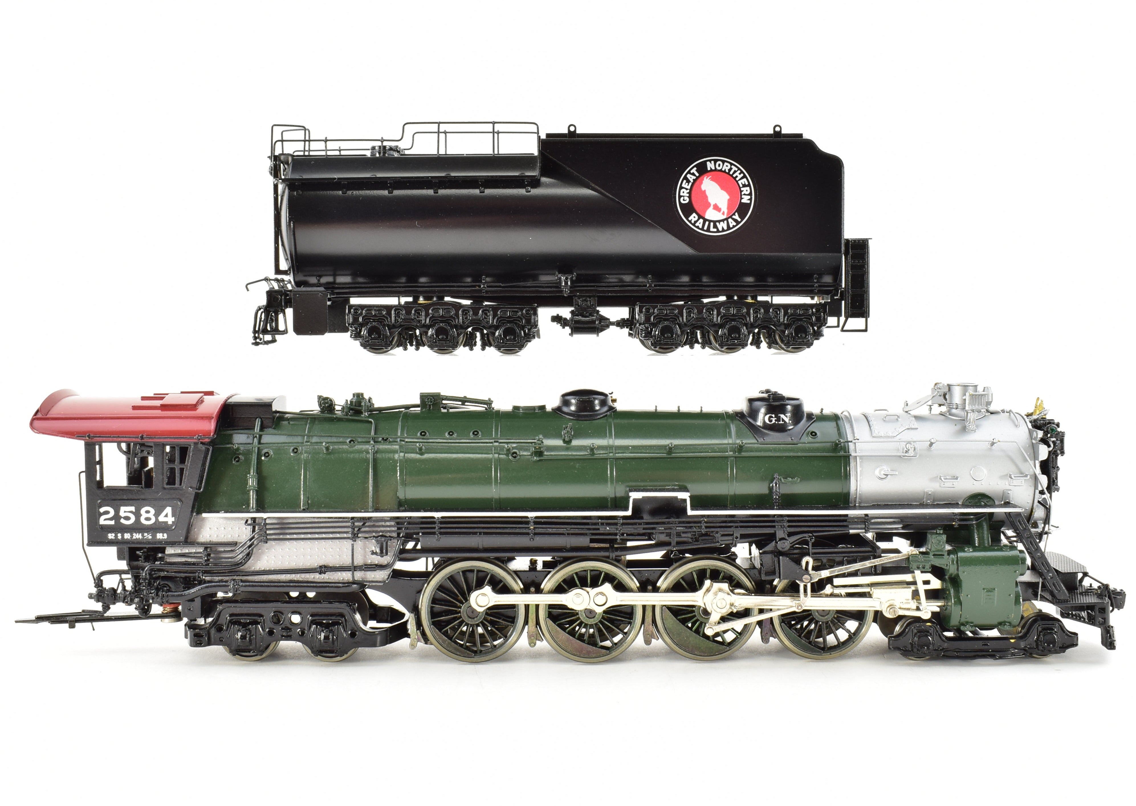 Rare 1987 HO Brass GN - Great Northern 4-8-4 Class S-2 Factory Painted Crown Model