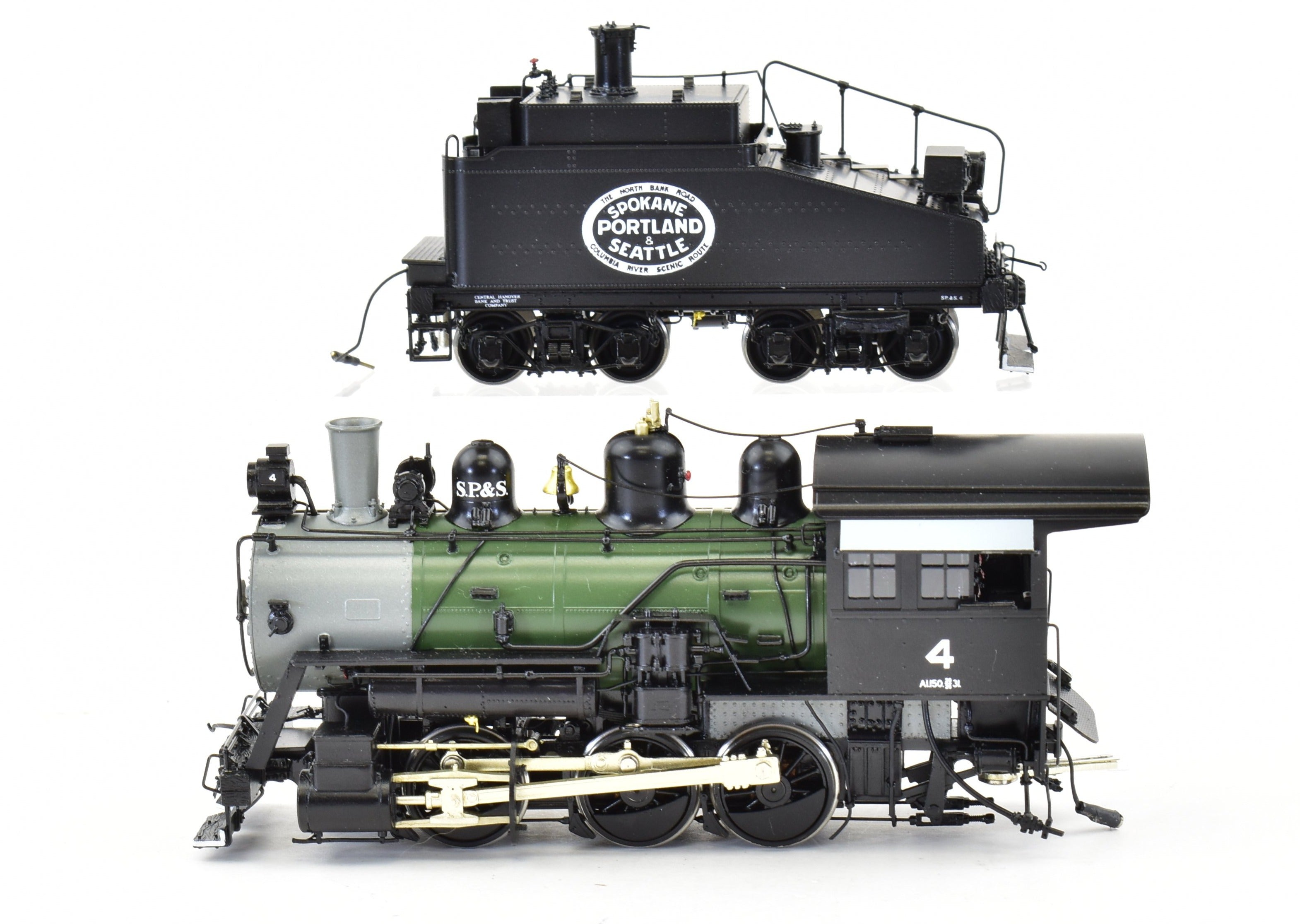 HO Brass Model by W&R Enterprises: Spokane, Portland & Seattle Railway A-1 0-6-0 #4 FP