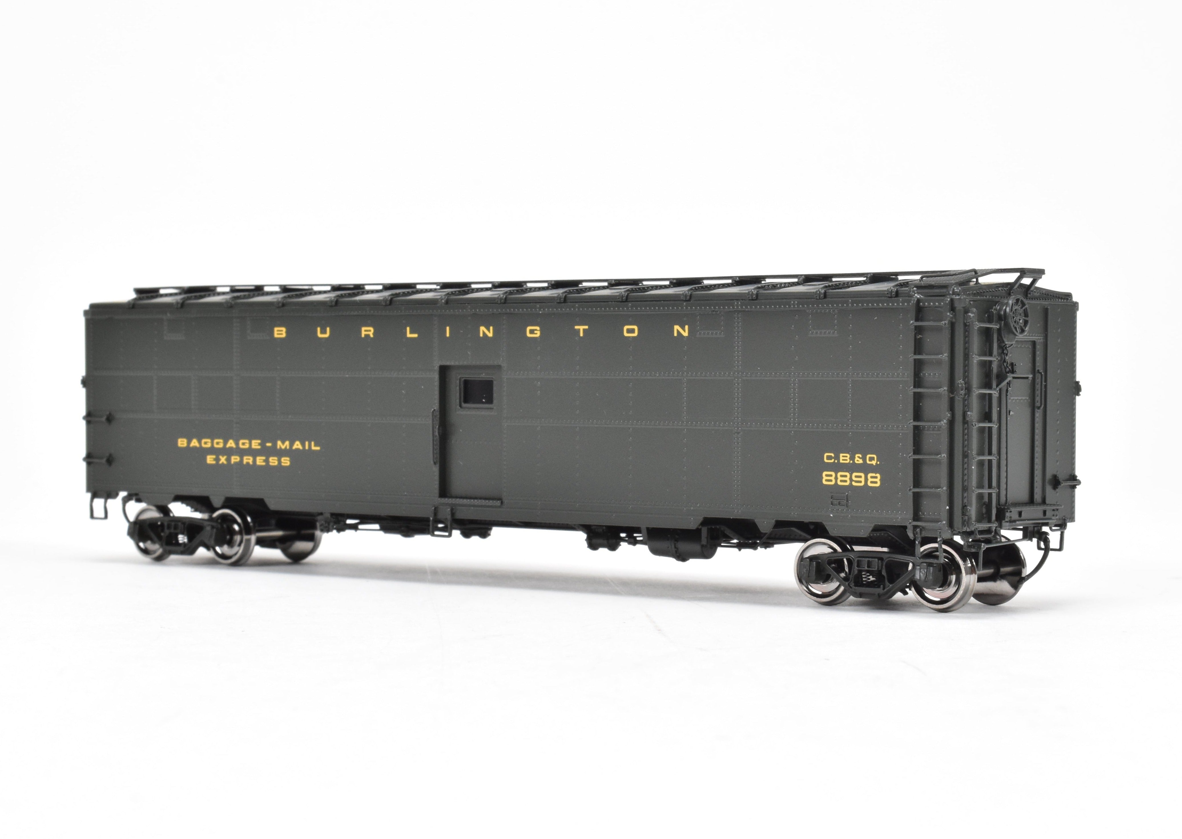 HO Brass Precision Scale Co. CB&Q Burlington Route BE-1 Express Car Factory Painted