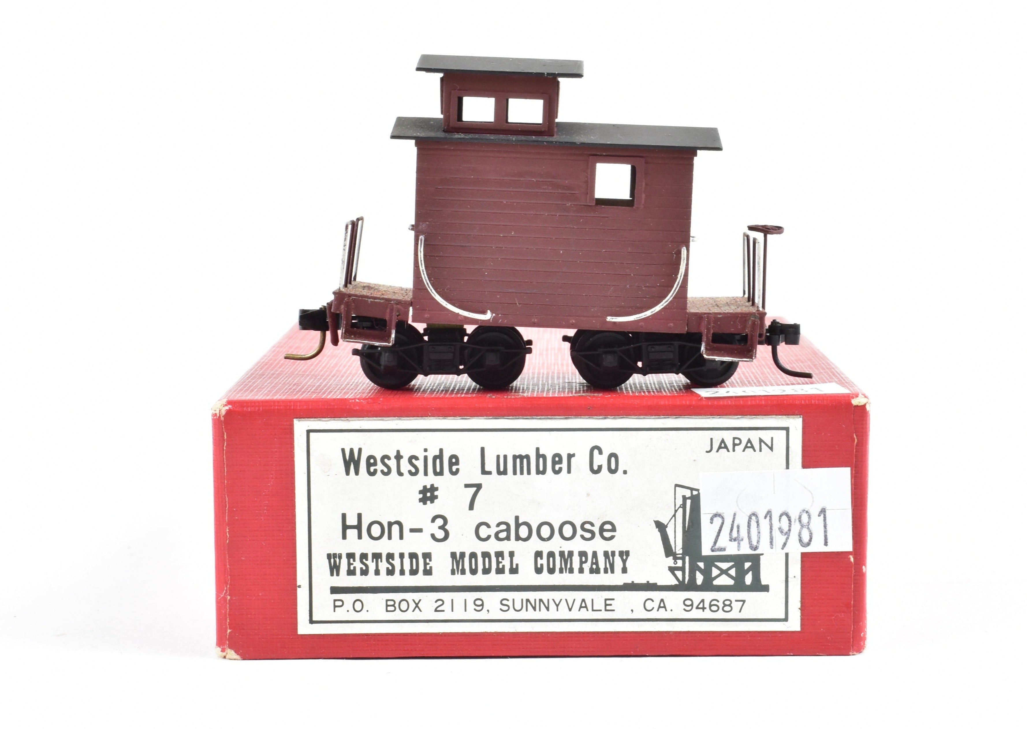 HOn3 Brass Westside Model Co. Westside Lumber Co. Short Caboose, AS-IS Condition