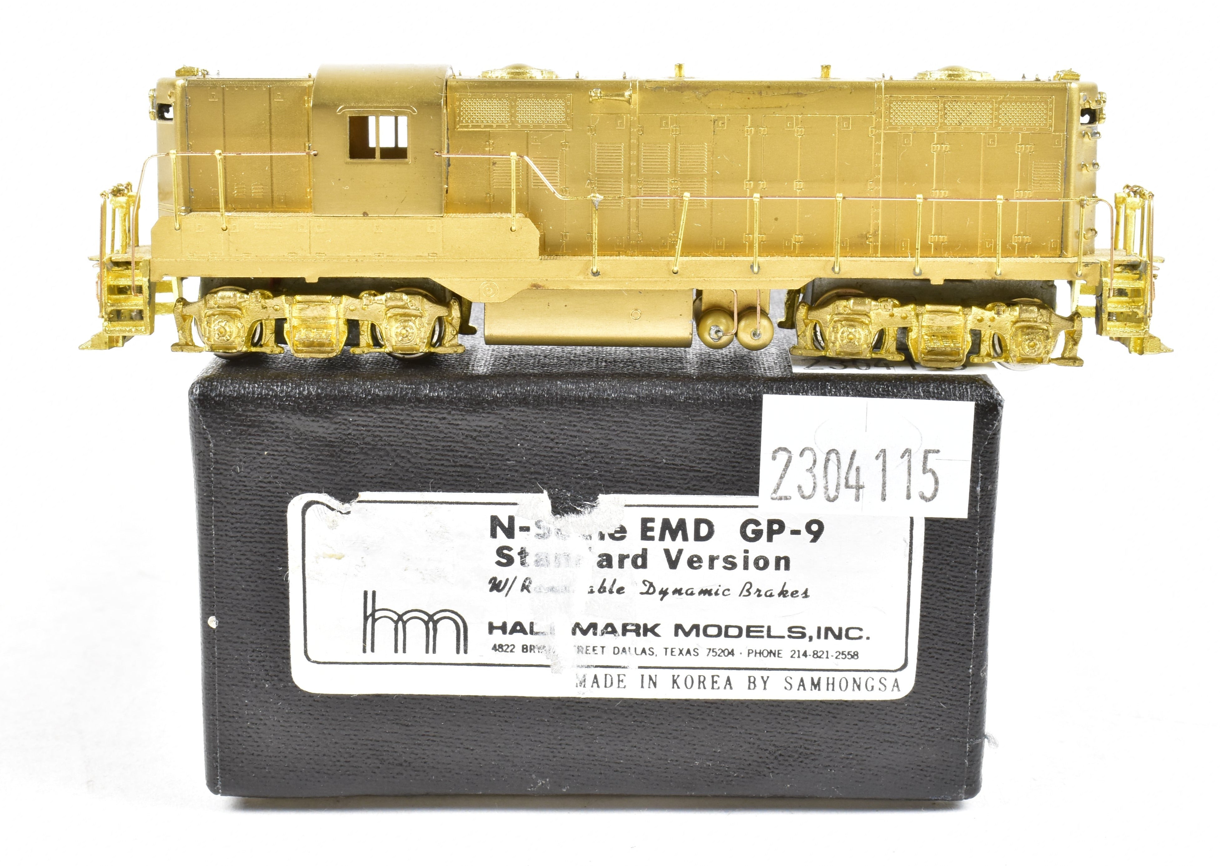 N Scale Brass Hallmark EMD GP - 9 Standard with Removable Dynamic Brakes