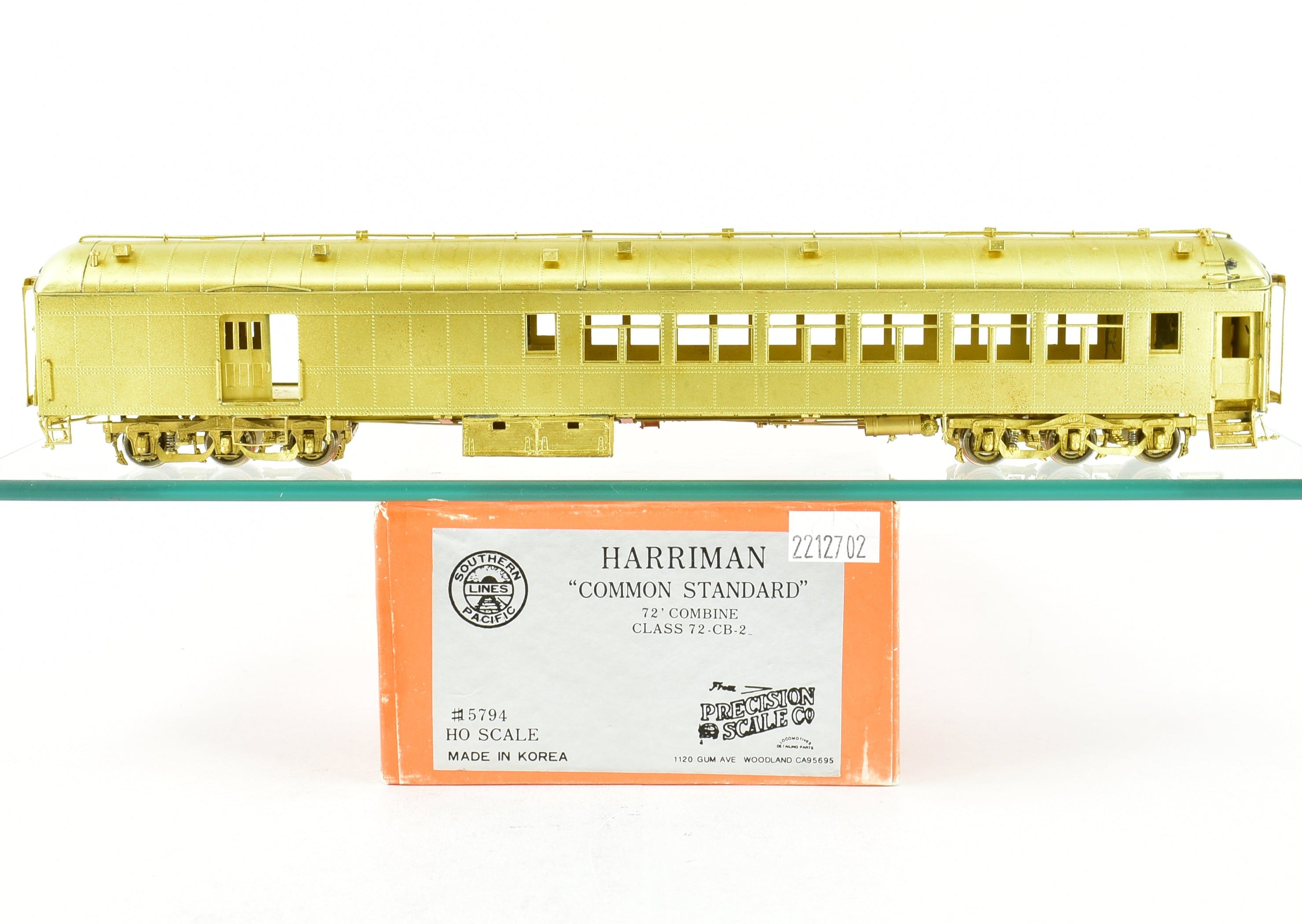 HO Brass Precision Scale Co. Southern Pacific Harriman 72' Combine Model