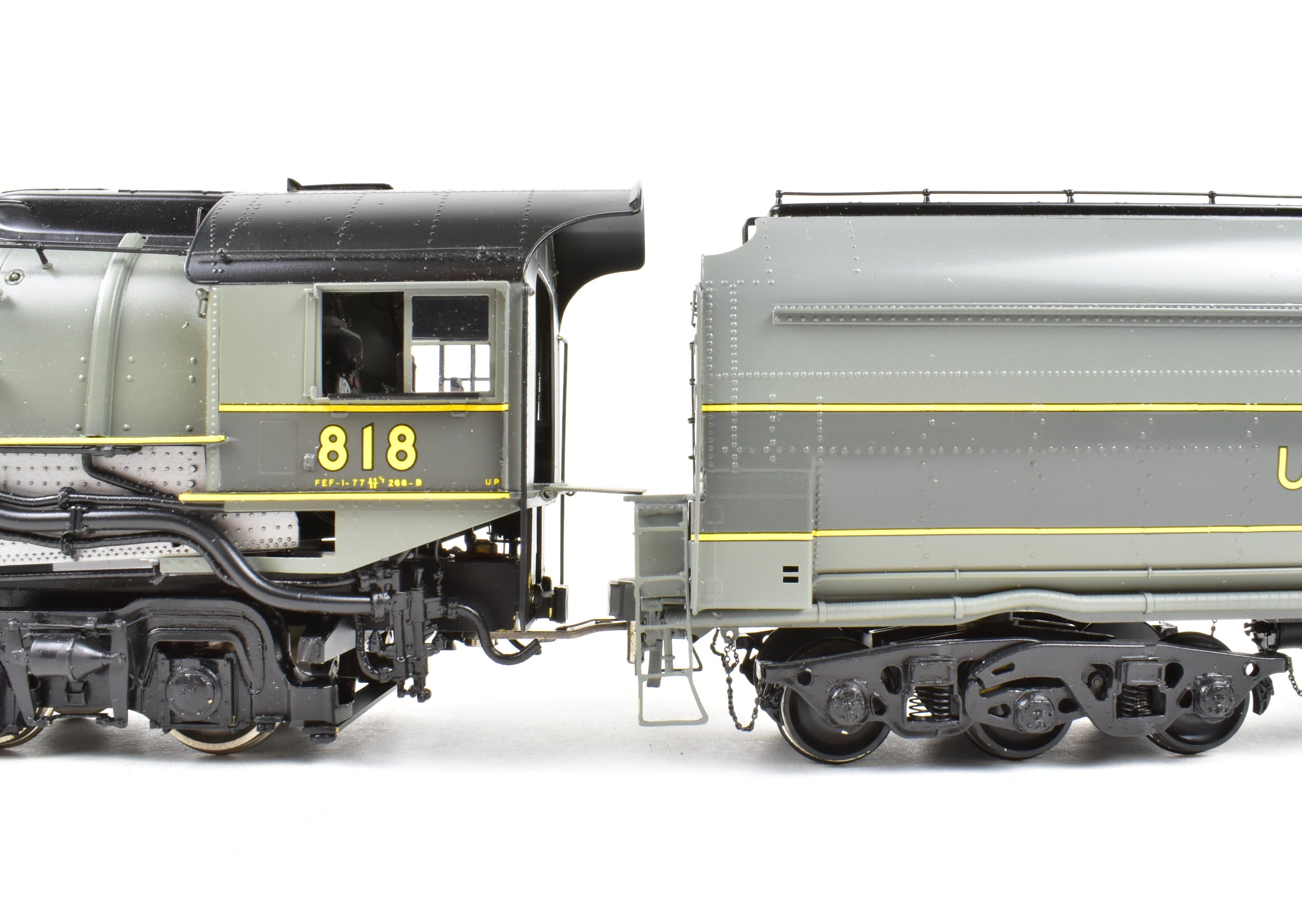 O Scale Brass Model Train - Overland Models, Inc. Union Pacific FEF - 1 4 - 8 - 4 Professional - Painted Locomotive No. 818 by TTG