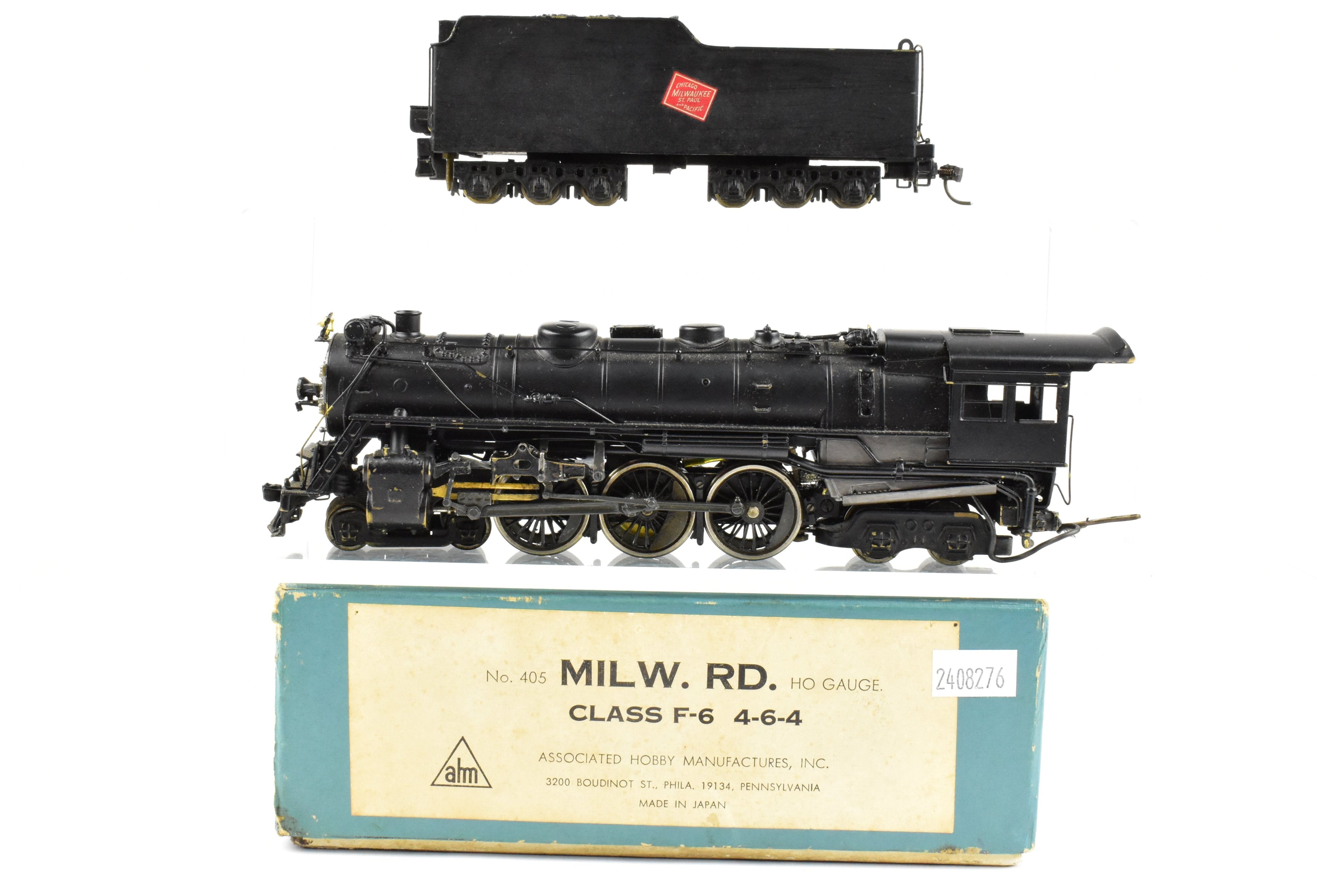 HO Scale Brass Model Train - Associated Hobby Manufacturers MILW (Milwaukee Road) Class F - 6 4 - 6 - 4 Baltic CP Locomotive