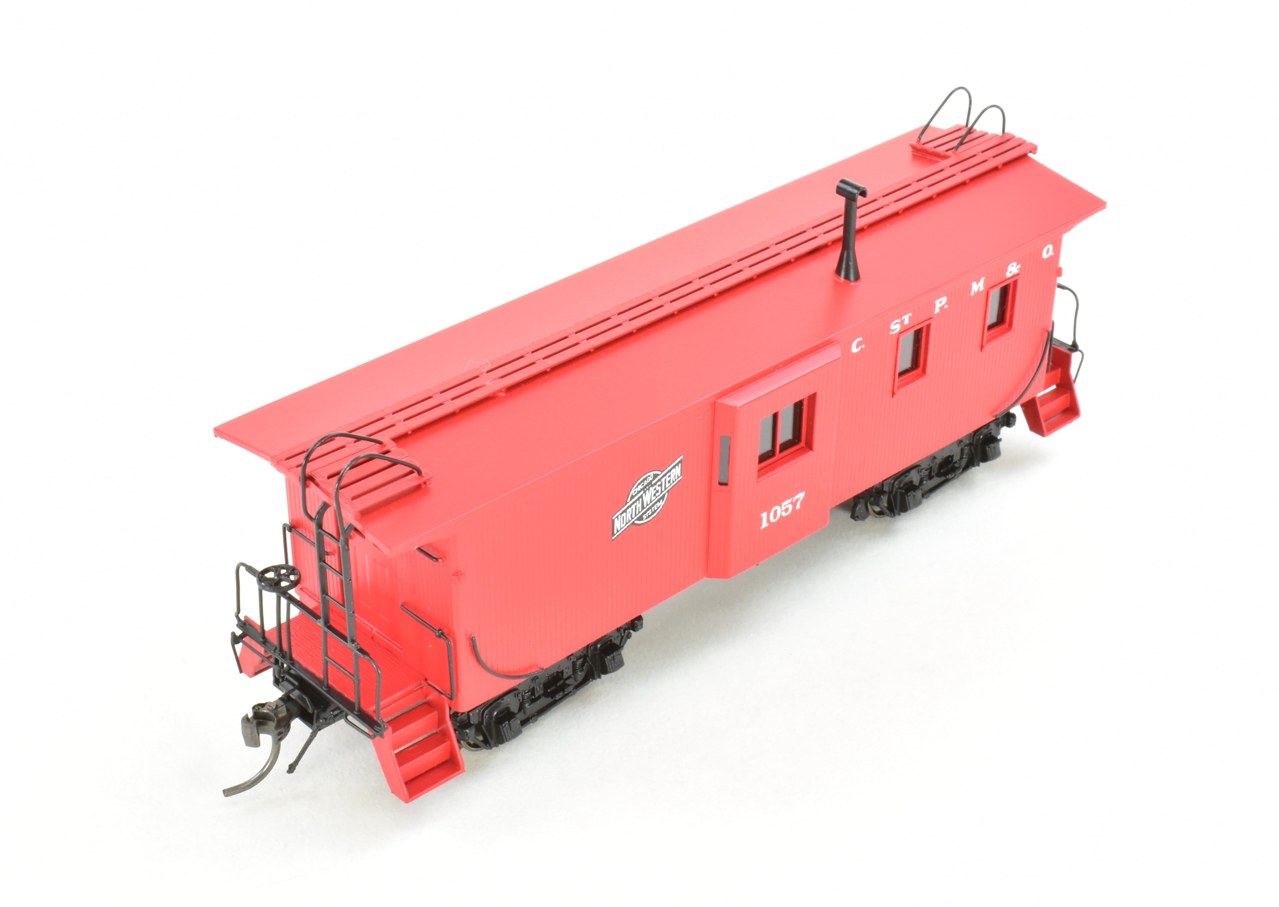 High - Quality HO Scale Brass Division Point Model - Chicago & North Western Standard Way Car Bay Window Type FP, Road Number 1057 by DVP