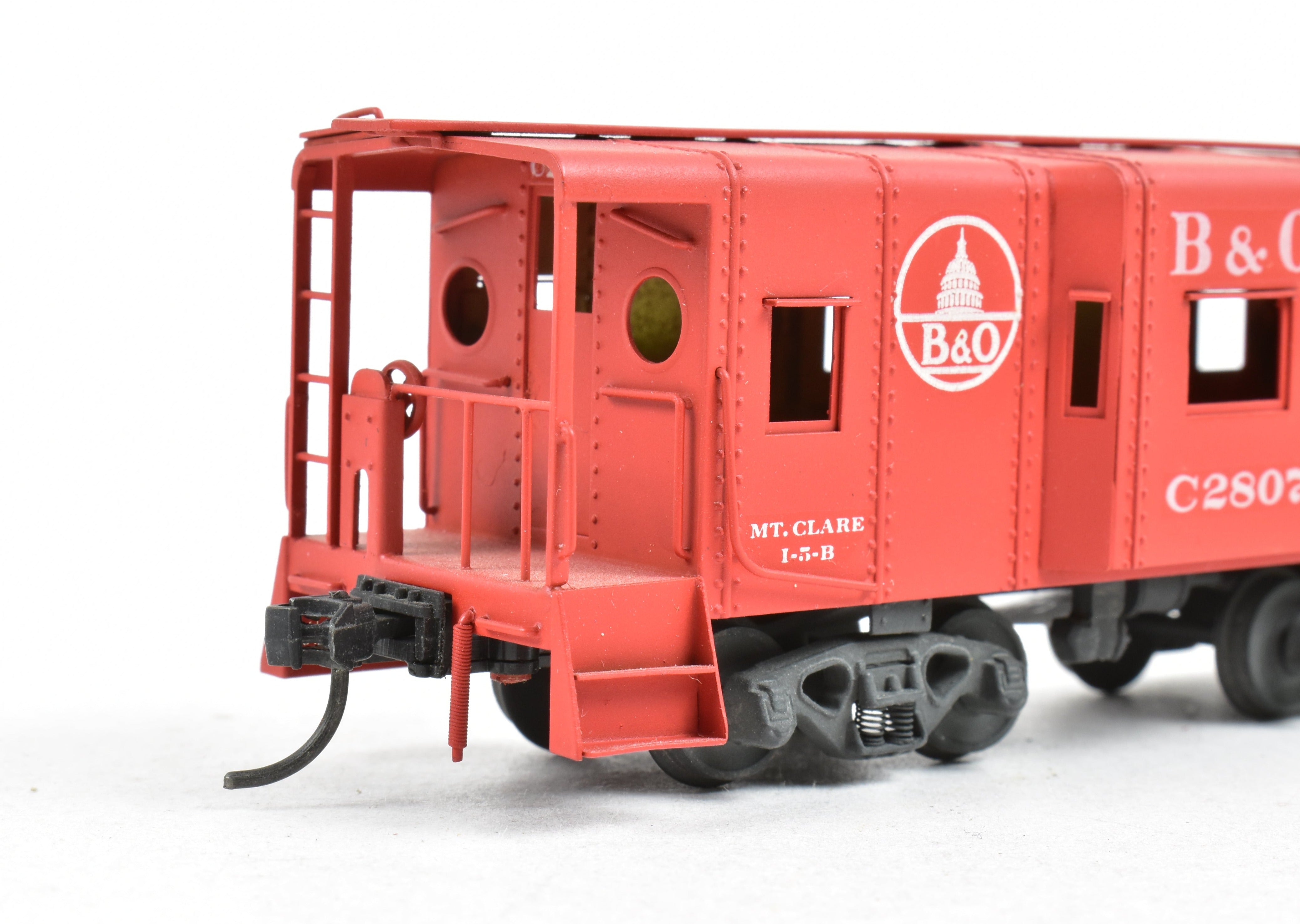 HO Brass Custom Painted B&O I-5B Bay Window Caboose, No Box