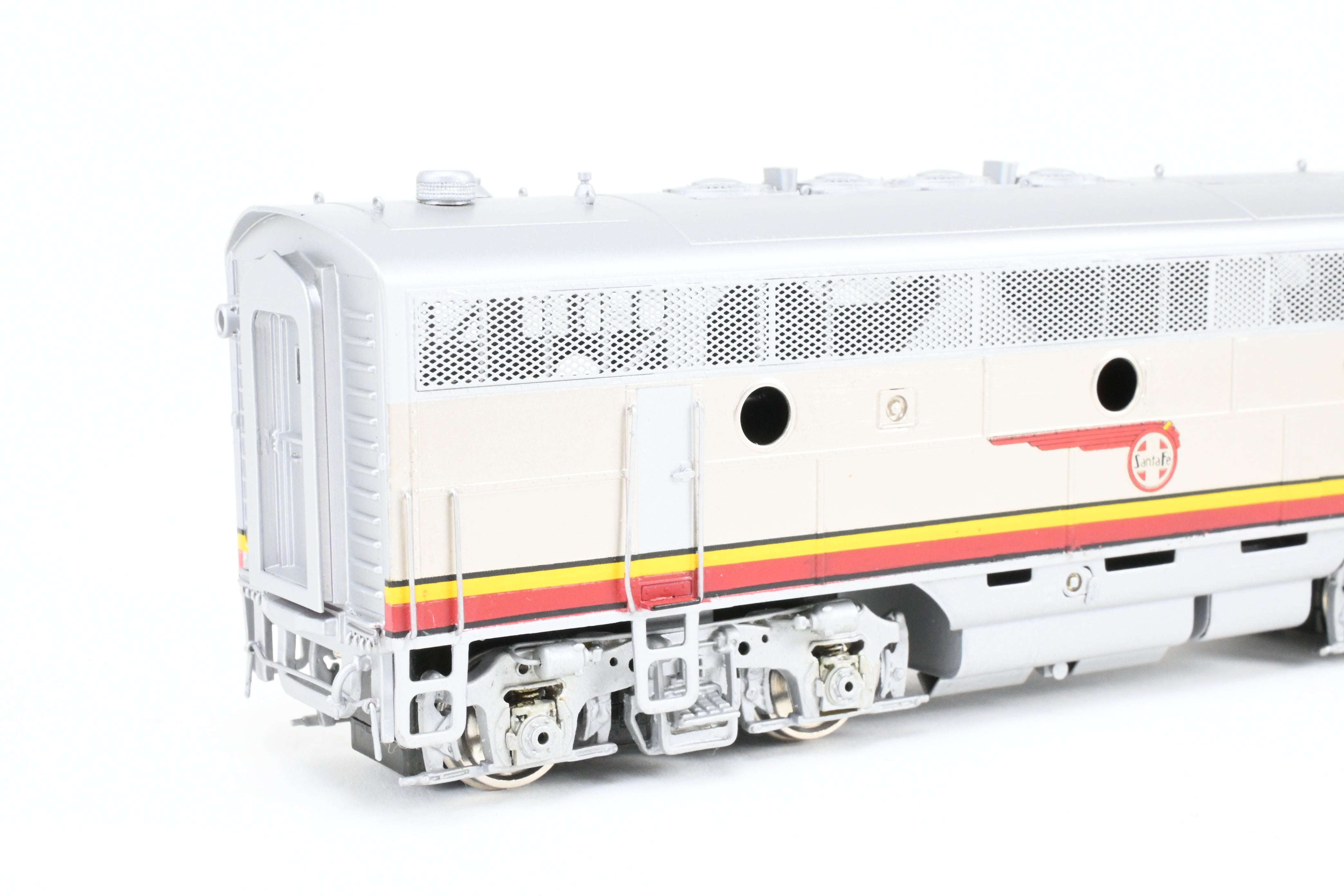 High - Quality HO Scale Brass Oriental Limited ATSF - Santa Fe EMD F3 Phase II/III 1500 HP A/B/B/A Set with Factory - Applied Plating and Painting for Model Train Enthusiasts