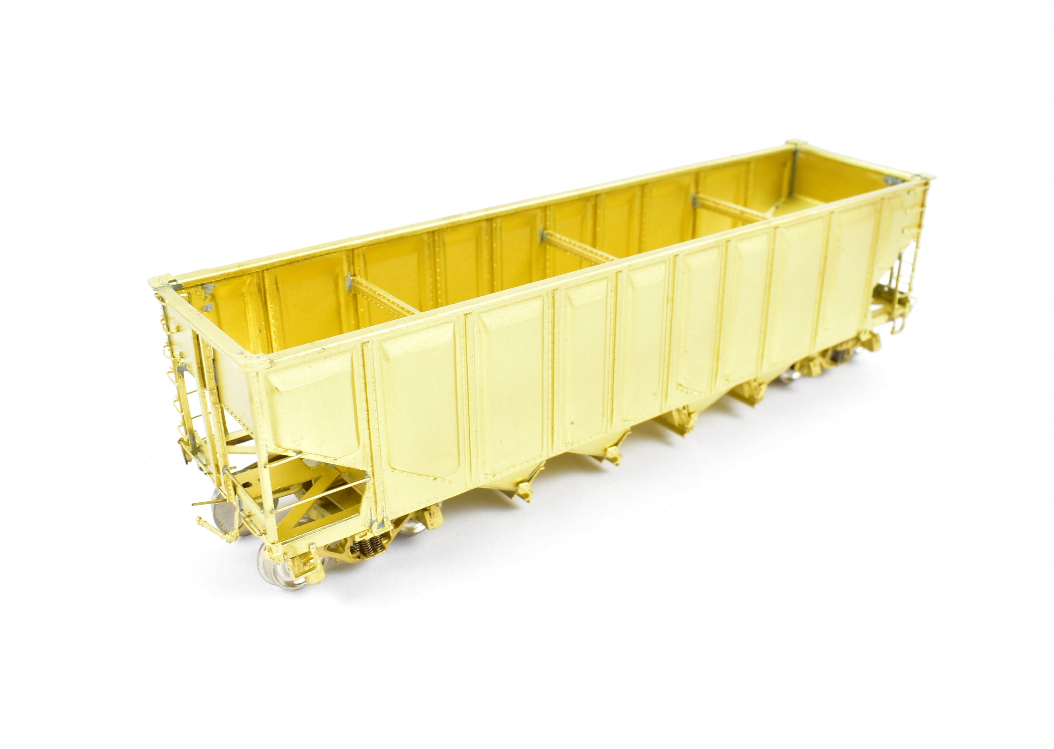HO Scale Brass Quad Hopper Model by Overland Models, Inc. - Chicago & North Western C&NW #60001 - 60999 Winnona Rebuild with Pressed Sides for Model Train Enthusiasts