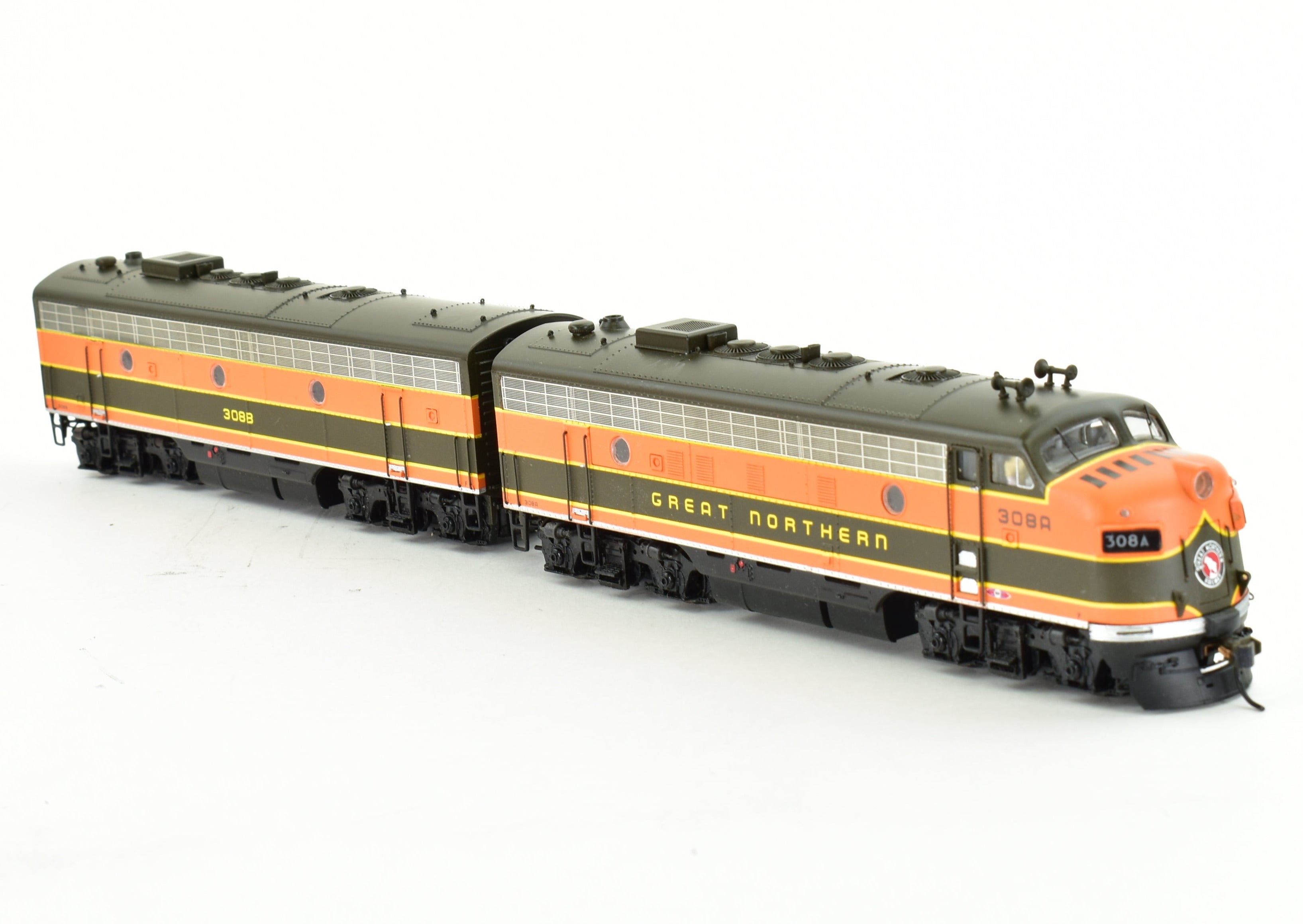 Broadway Limited Imports GN Great Northern EMD F7A/B Set with QSI DCC & Sound