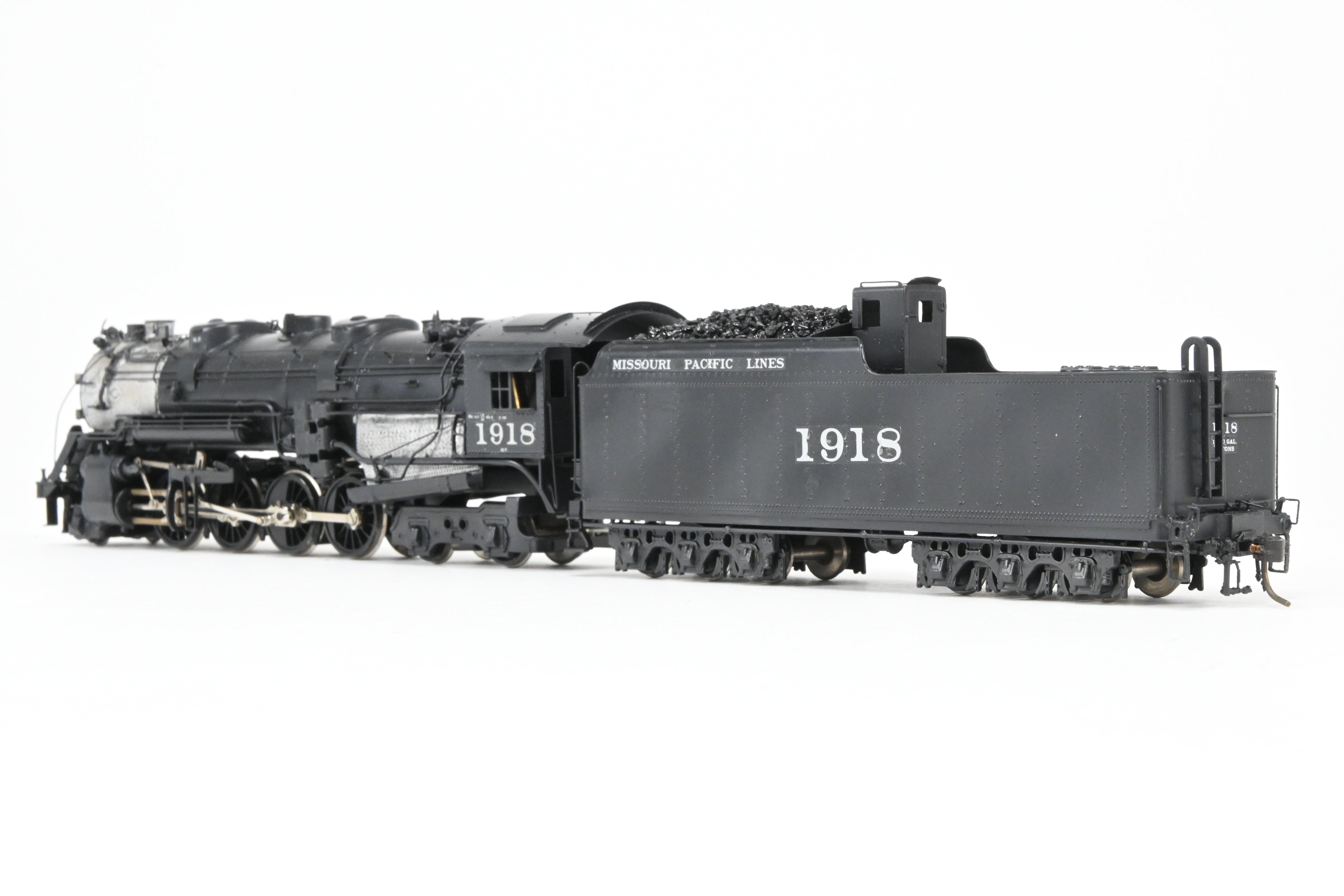 Exquisite HO Scale Brass Custom-Made Joe G. Collias Scratch Built Missouri Pacific Berkshire 2-8-4 Locomotive Model No. 1918, a One-of-a-Kind Collector's Item from 1918