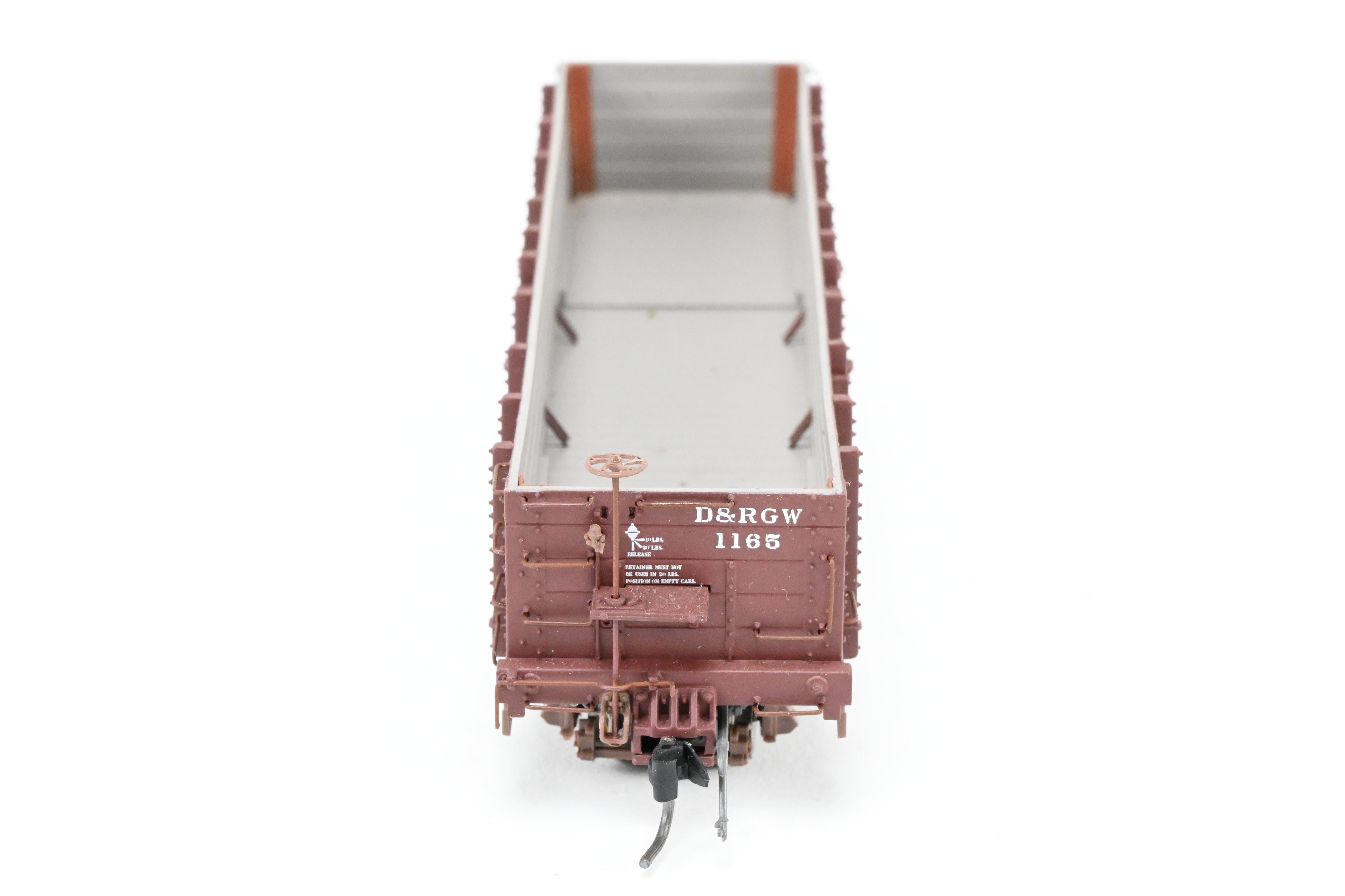 HOn3 Blackstone Models D&RGW High Side Gondola No. 1165 with Flying Grande Herald