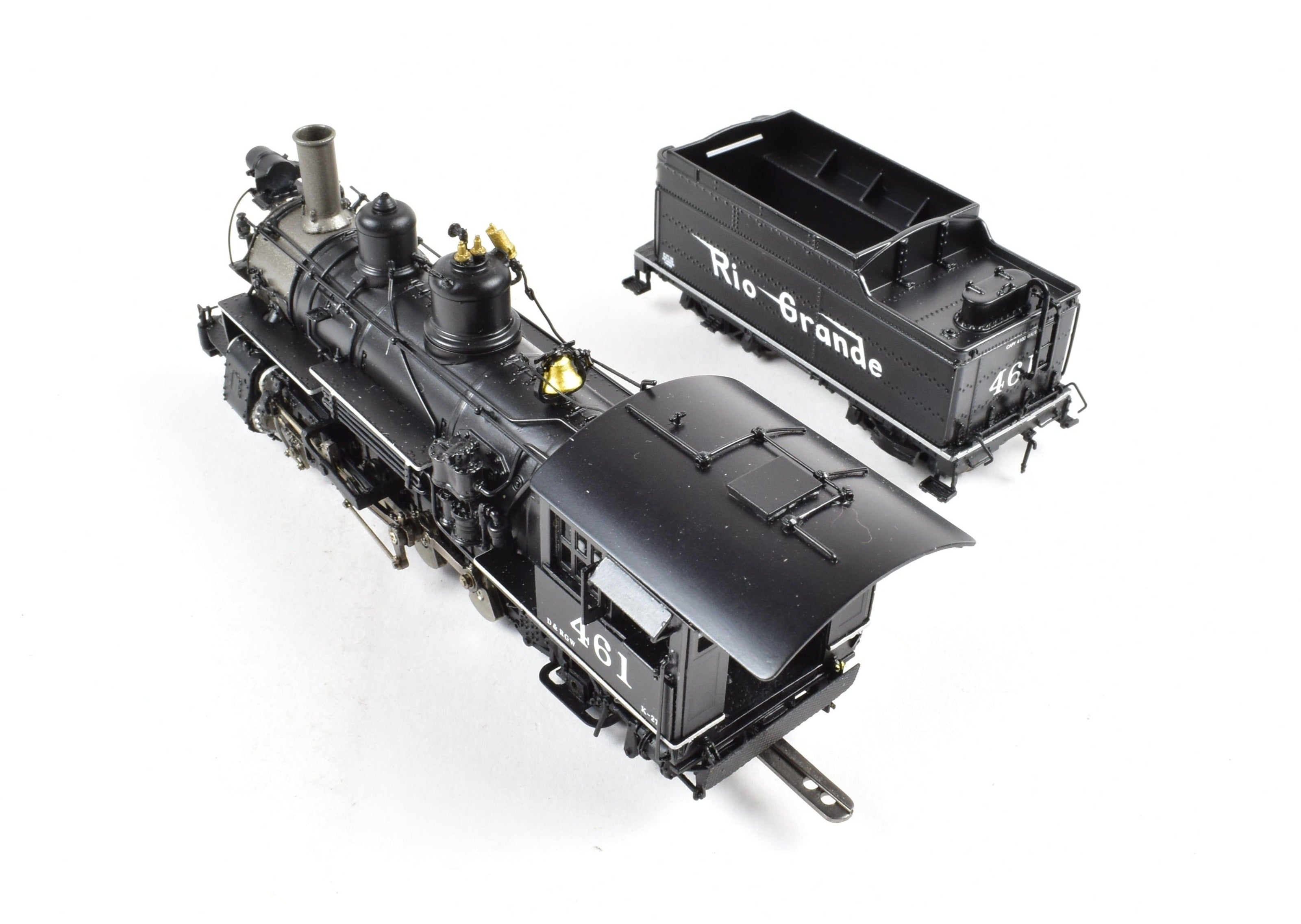 HOn3 Scale Brass Hybrid Model Train - Mountain Model Imports D&RGW (Denver & Rio Grande Western) K - 27 2 - 8 - 2 Locomotive #461 FP