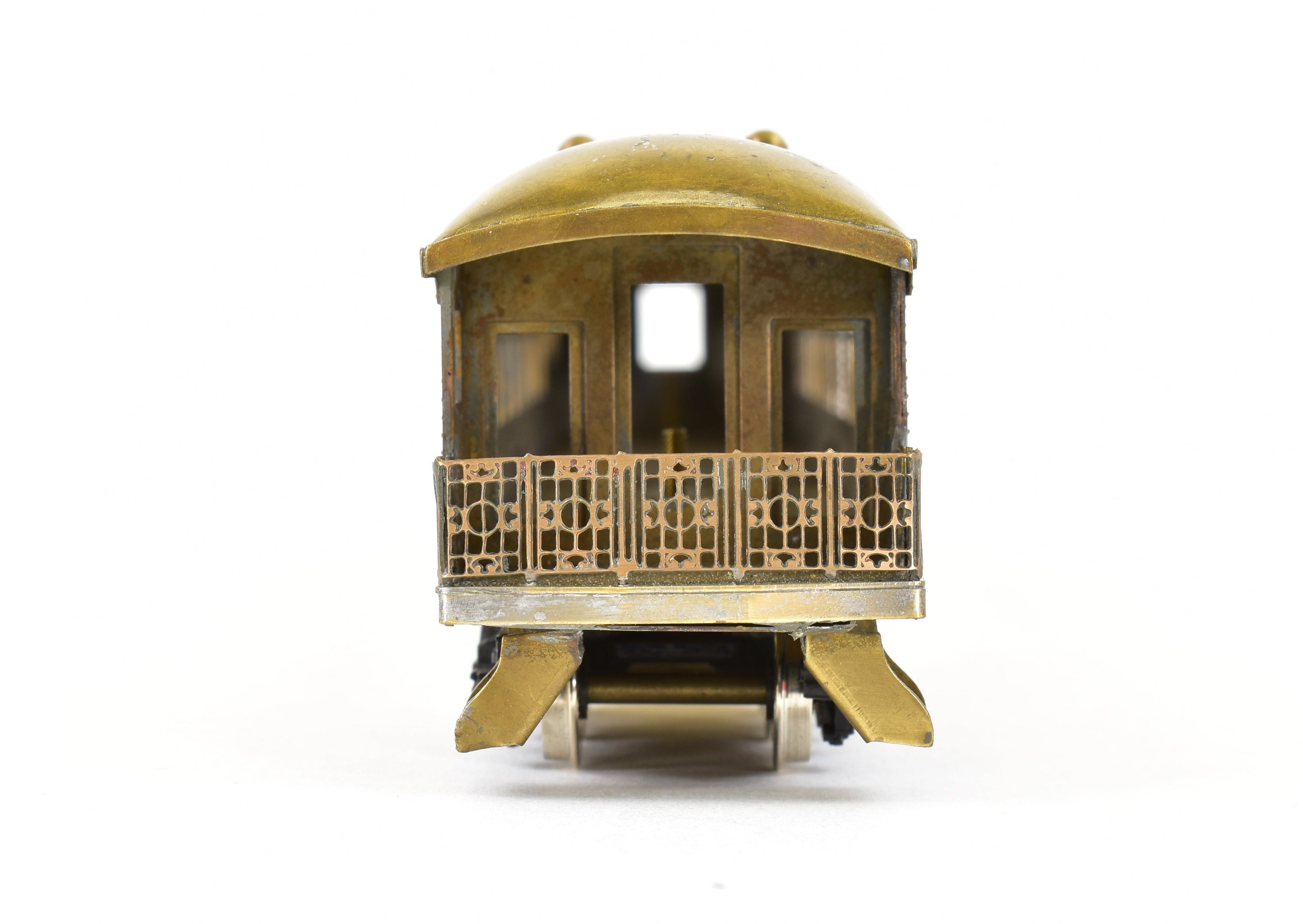 HO Scale Brass Ken Kidder Illinois Central Harriman Observation Car with CV Trucks