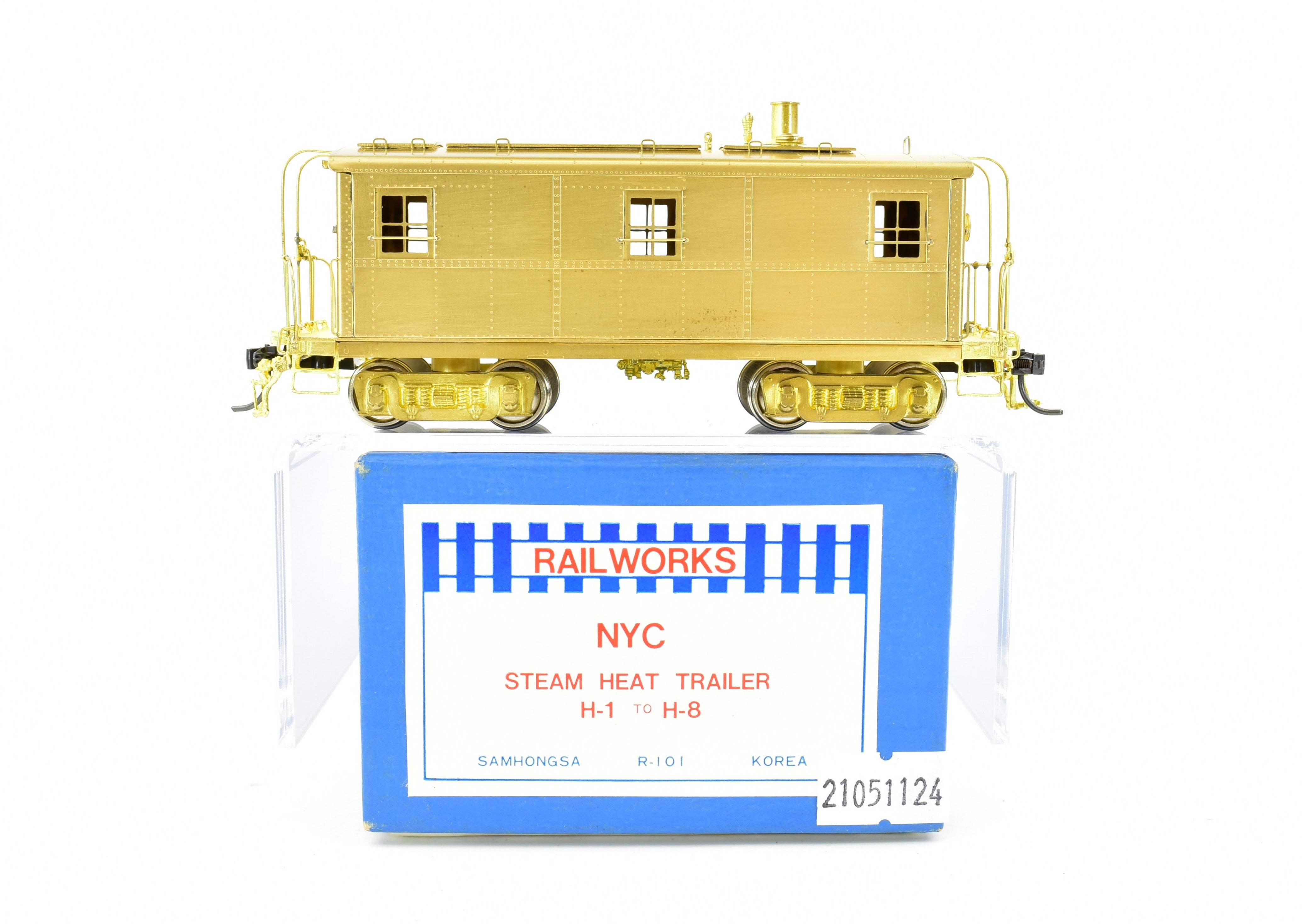 HO Scale Brass Model Railworks New York Central Steam Heat Trailer Models from H - 1 to H - 8 for Model Train Enthusiasts
