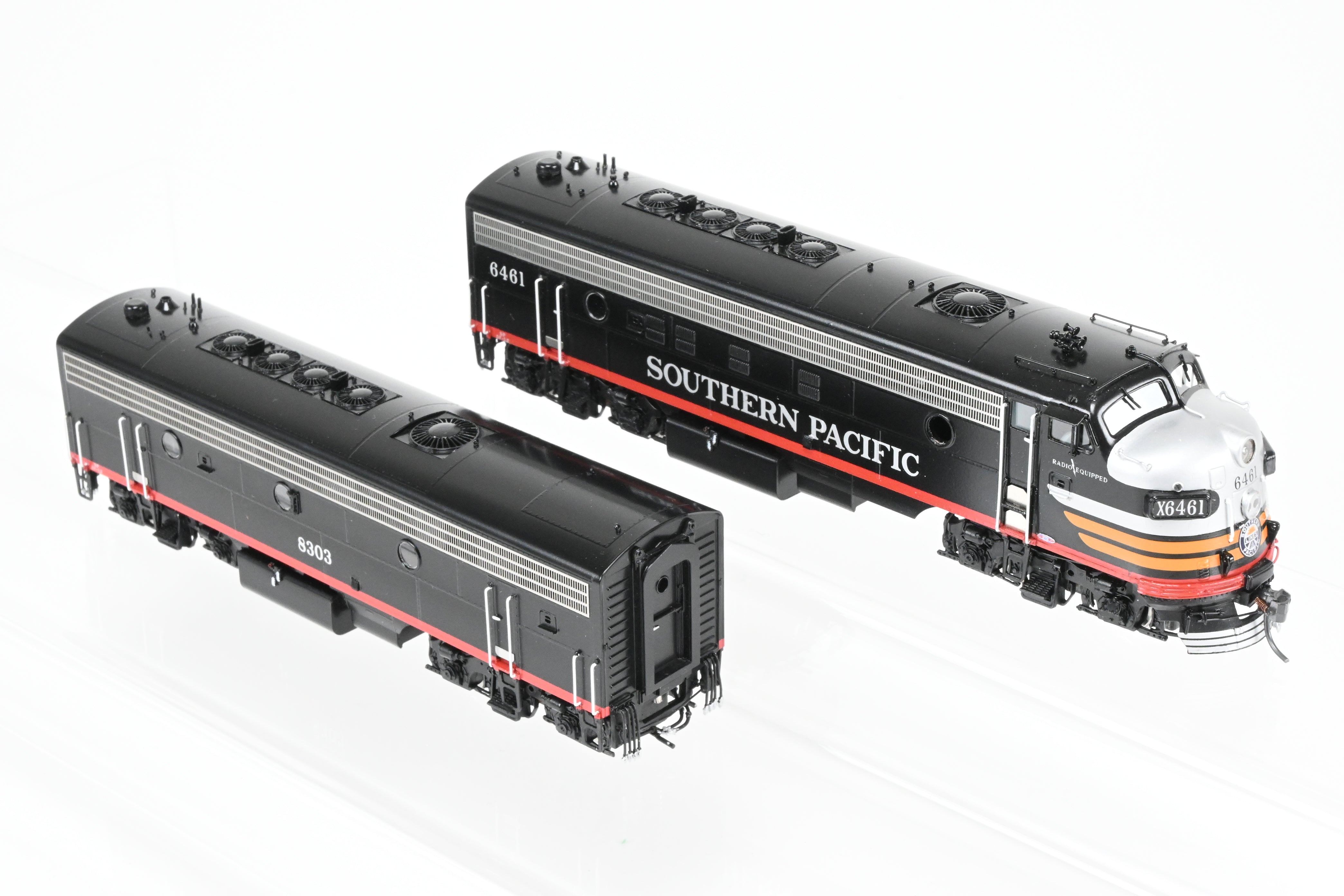 HO Scale Brass EMD FP7A/F7B Set in SP Black Widow Scheme