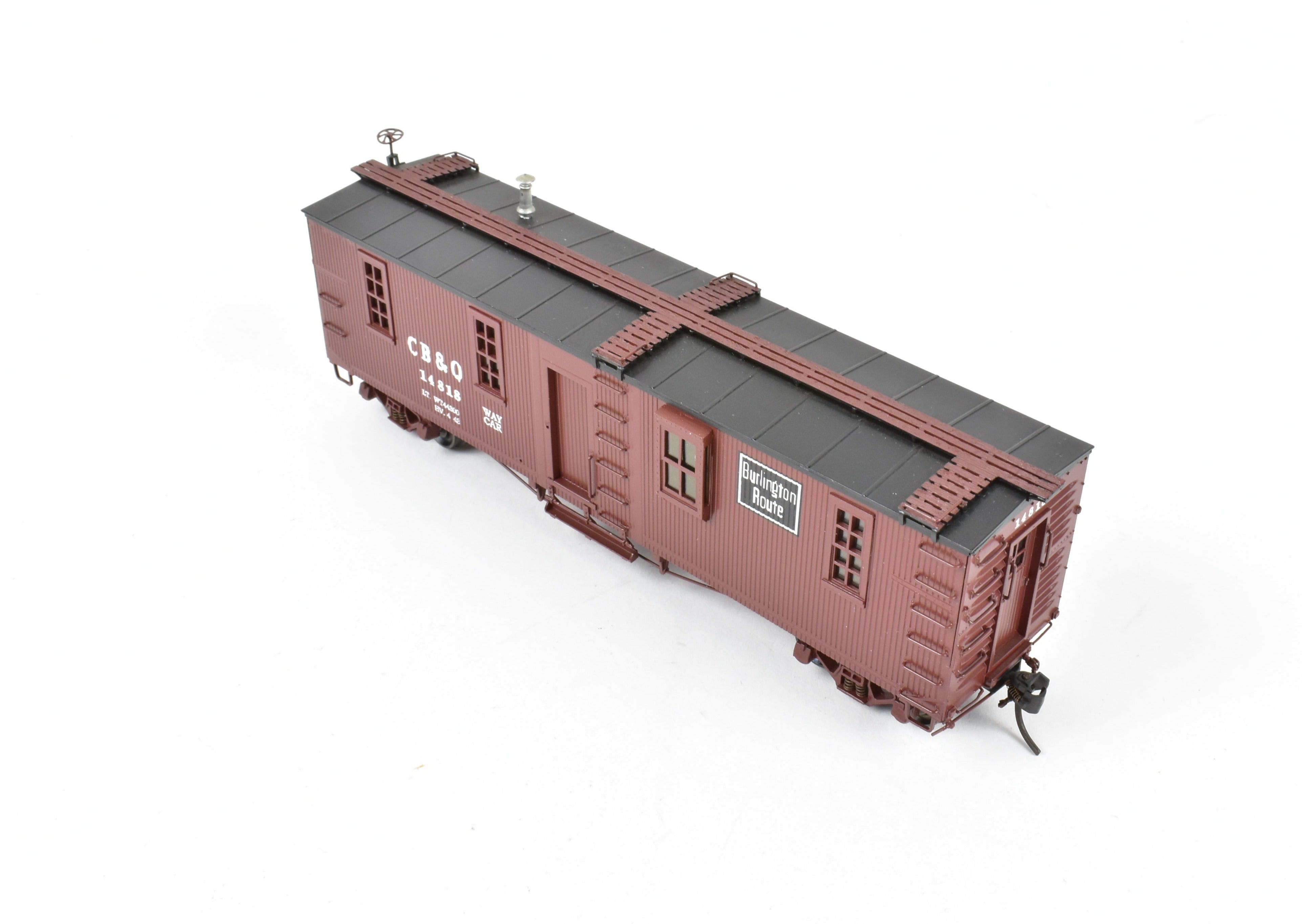 High - Quality HO Scale Brass Model Railway Classics CB&Q - Burlington Route War Emergency Waycar with Factory Painting and REBOXX Design