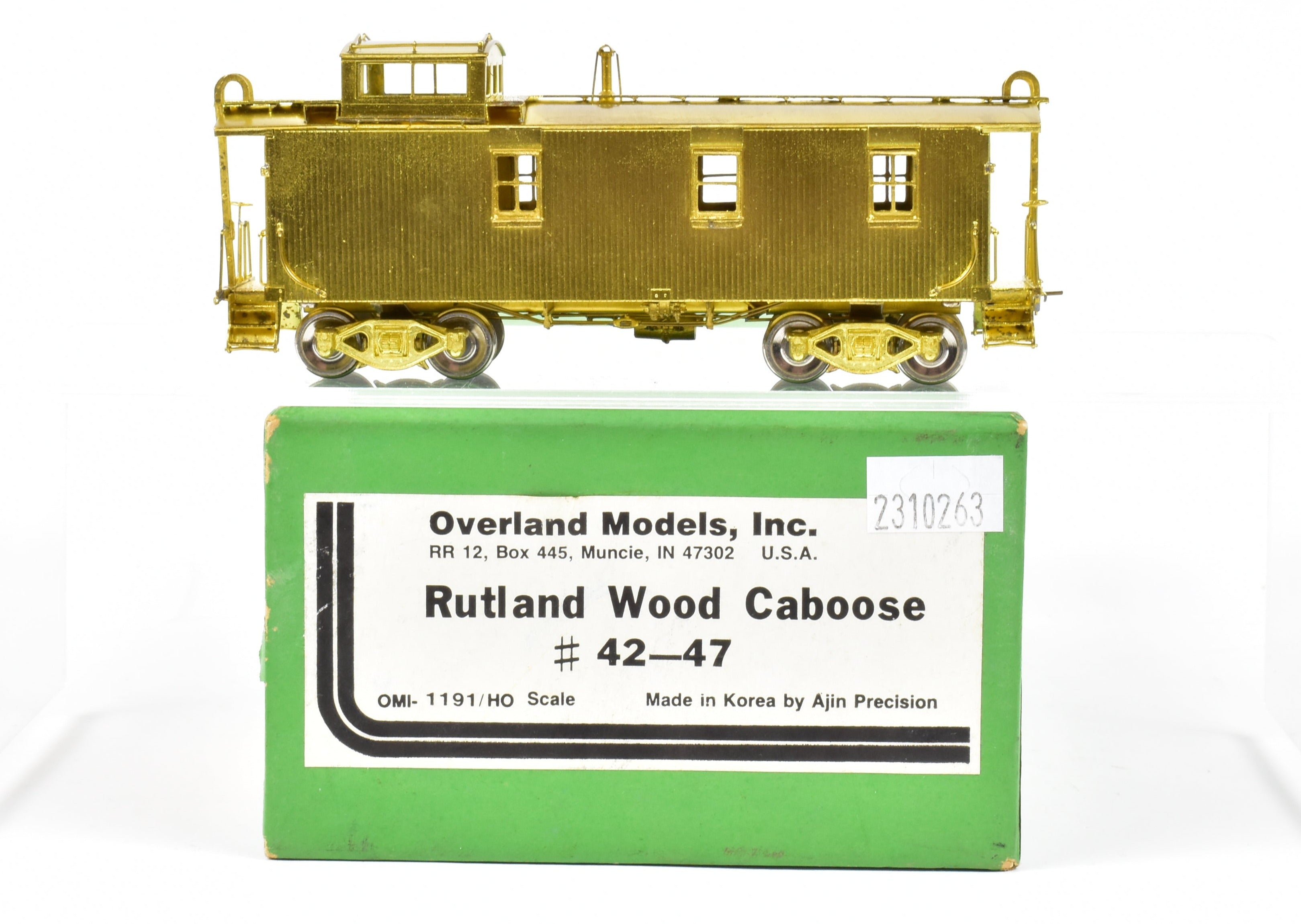 HO Scale Brass OMI - Overland Models, Inc. Rutland Railroad Wooden Caboose Models with Road Numbers Ranging from 42 to 47
