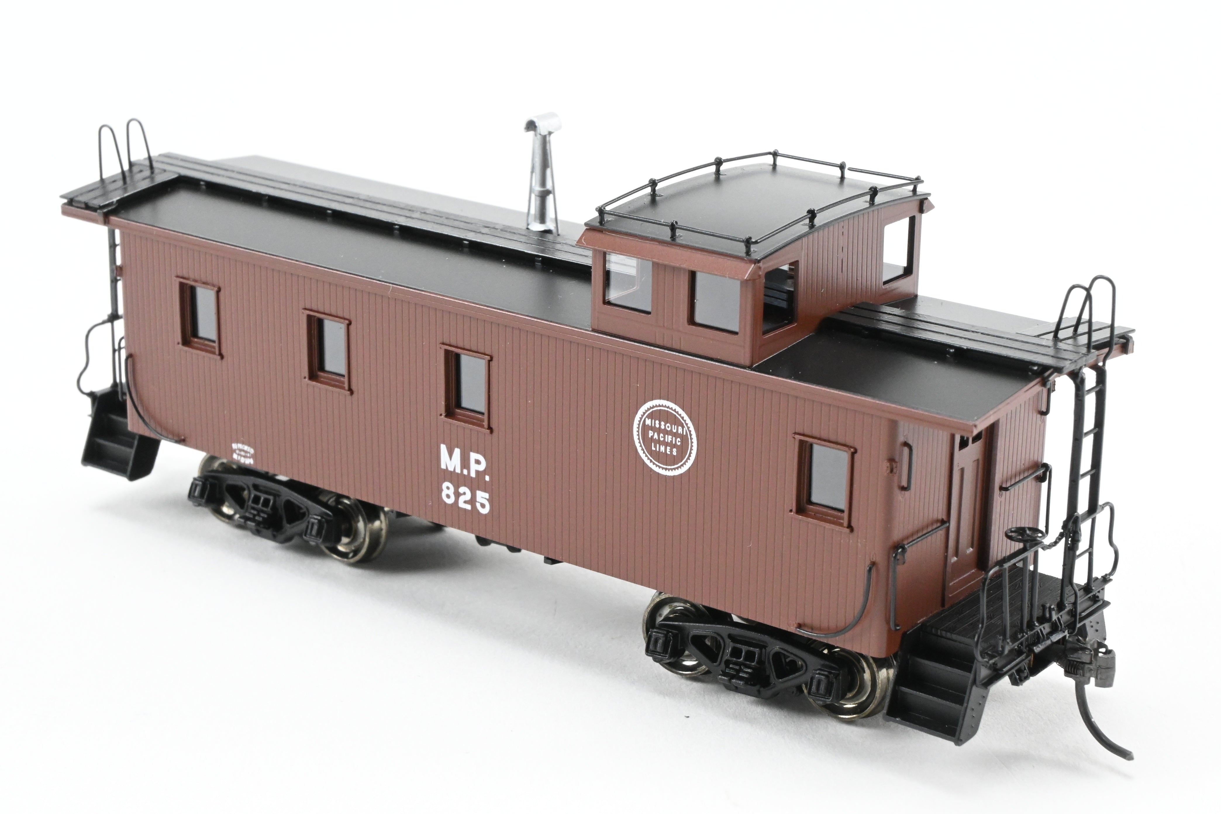 HO Scale Brass Missouri Pacific Wood - Side Caboose F/P #825 by OMI (Overland Models, Inc.)