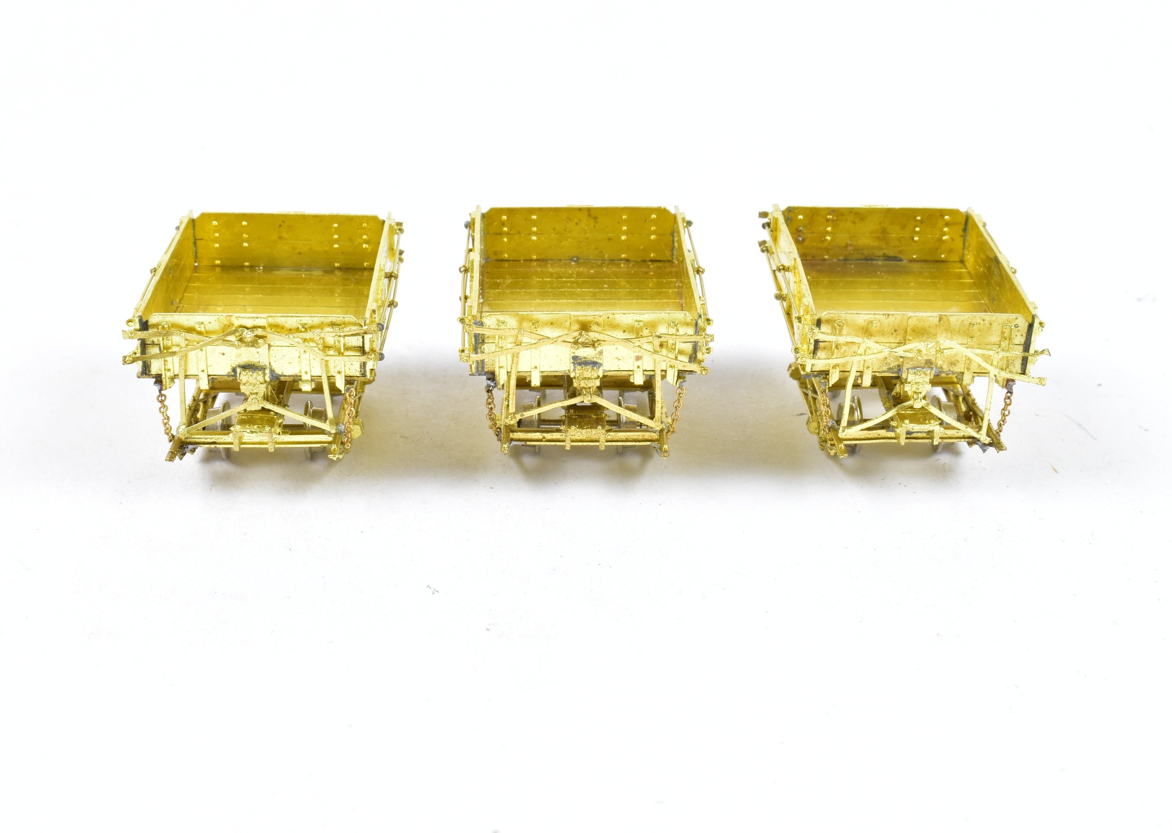 HOn3 Brass Precision Scale Co. 3-Car Set of West Side Lumber Co. Side Dump Ballast Cars