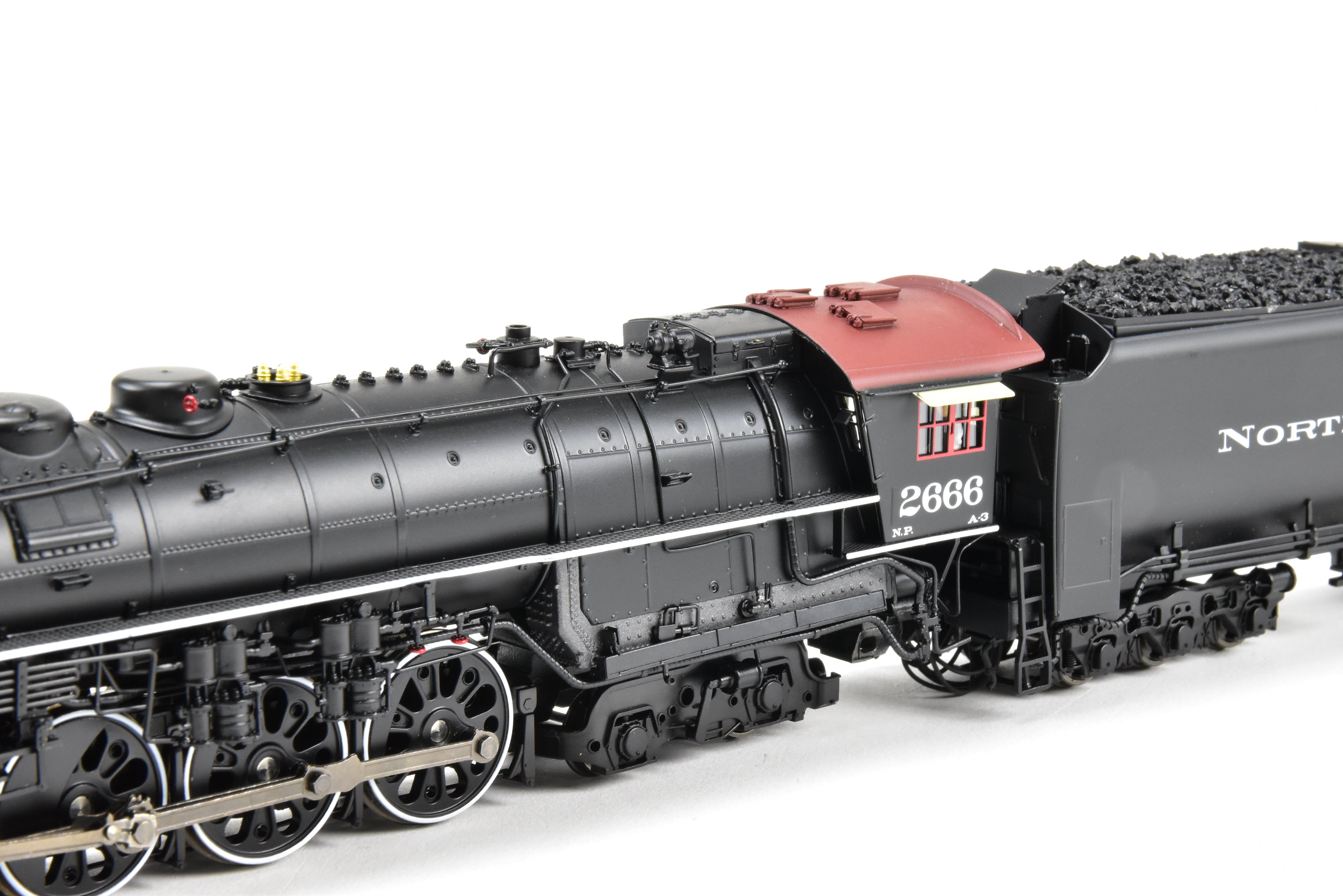 HO Scale Brass Hybrid Model Train by BLI - Broadway Limited Imports, NP - Northern Pacific A - 3 4 - 8 - 4 FP #2666 with Smoke and Paragon 4 Sound for Both DC and DCC Layouts