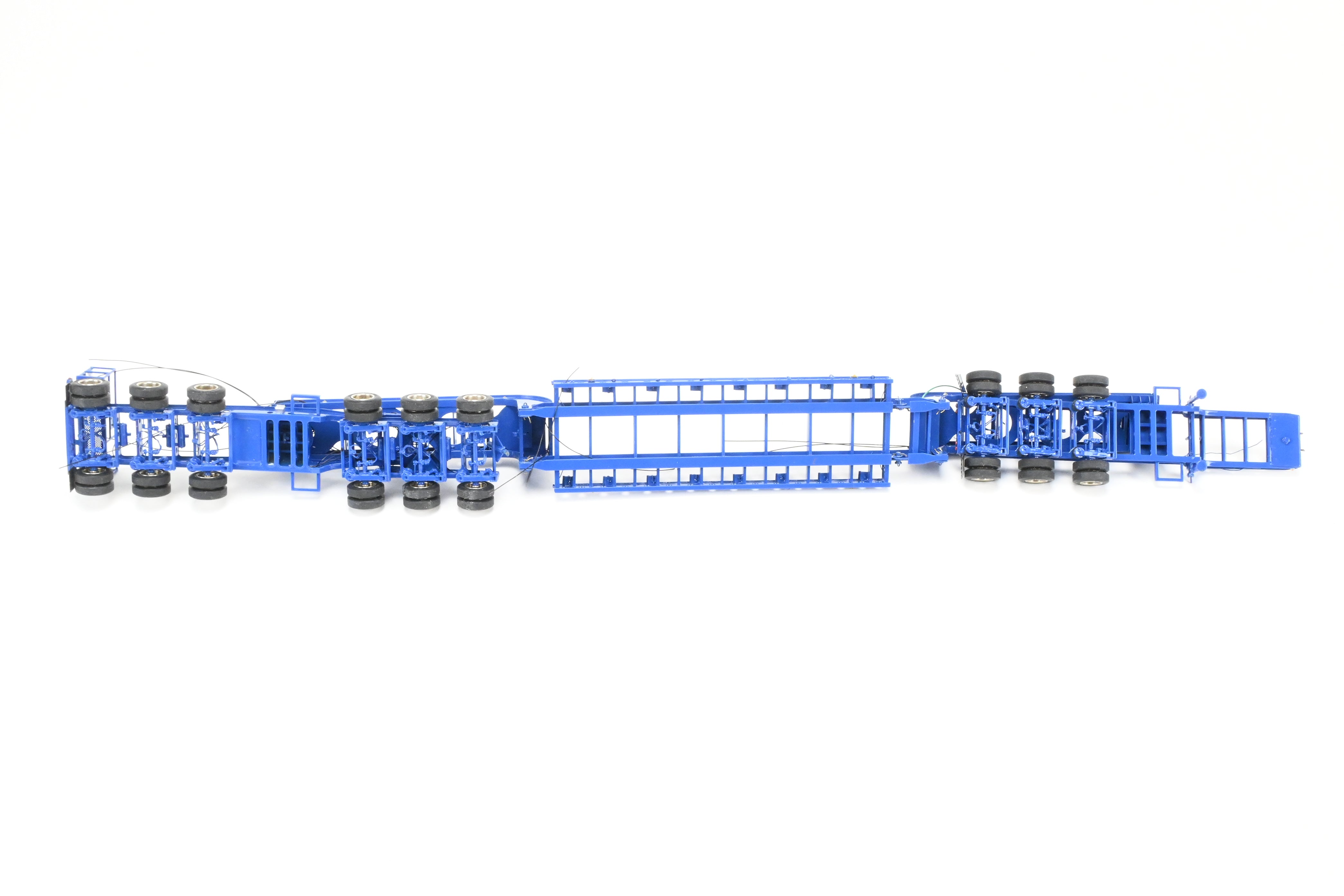 HO Scale Brass Construction OMI - Overland Models, Inc. Nelson Miller Transfer Extremely Rare One-of-a-Kind Pilot Models of 6-Axle and 9-Axle Heavy Haul Trailers in FP Blue, Never Produced