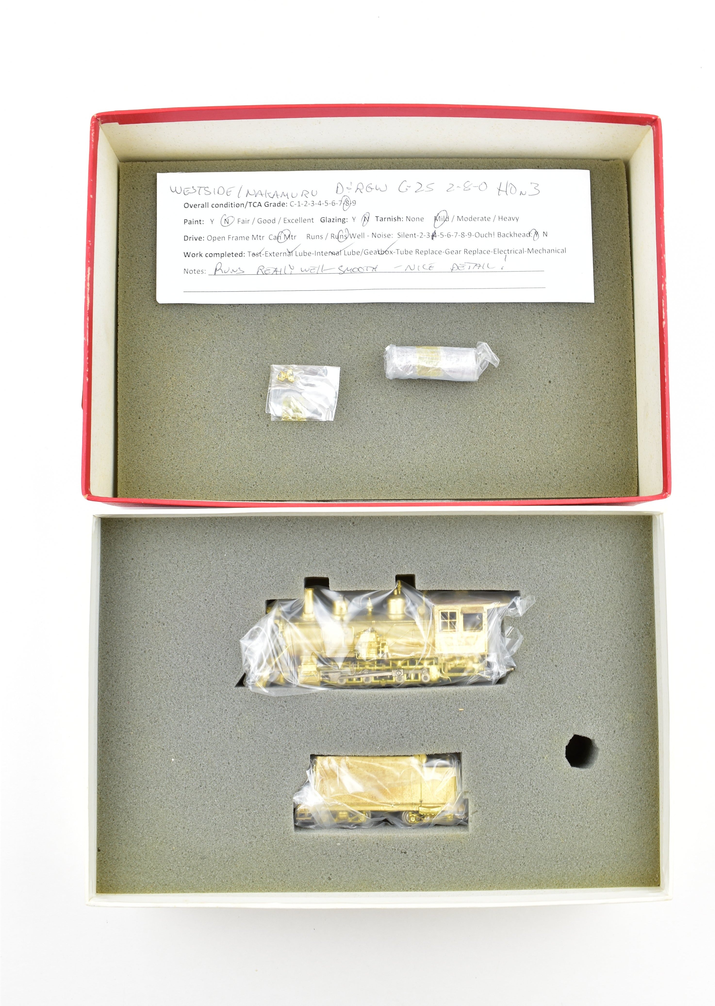 1975 HOn3 Brass Westside D&RGW C - 25 2 - 8 - 0 #375 Model Train