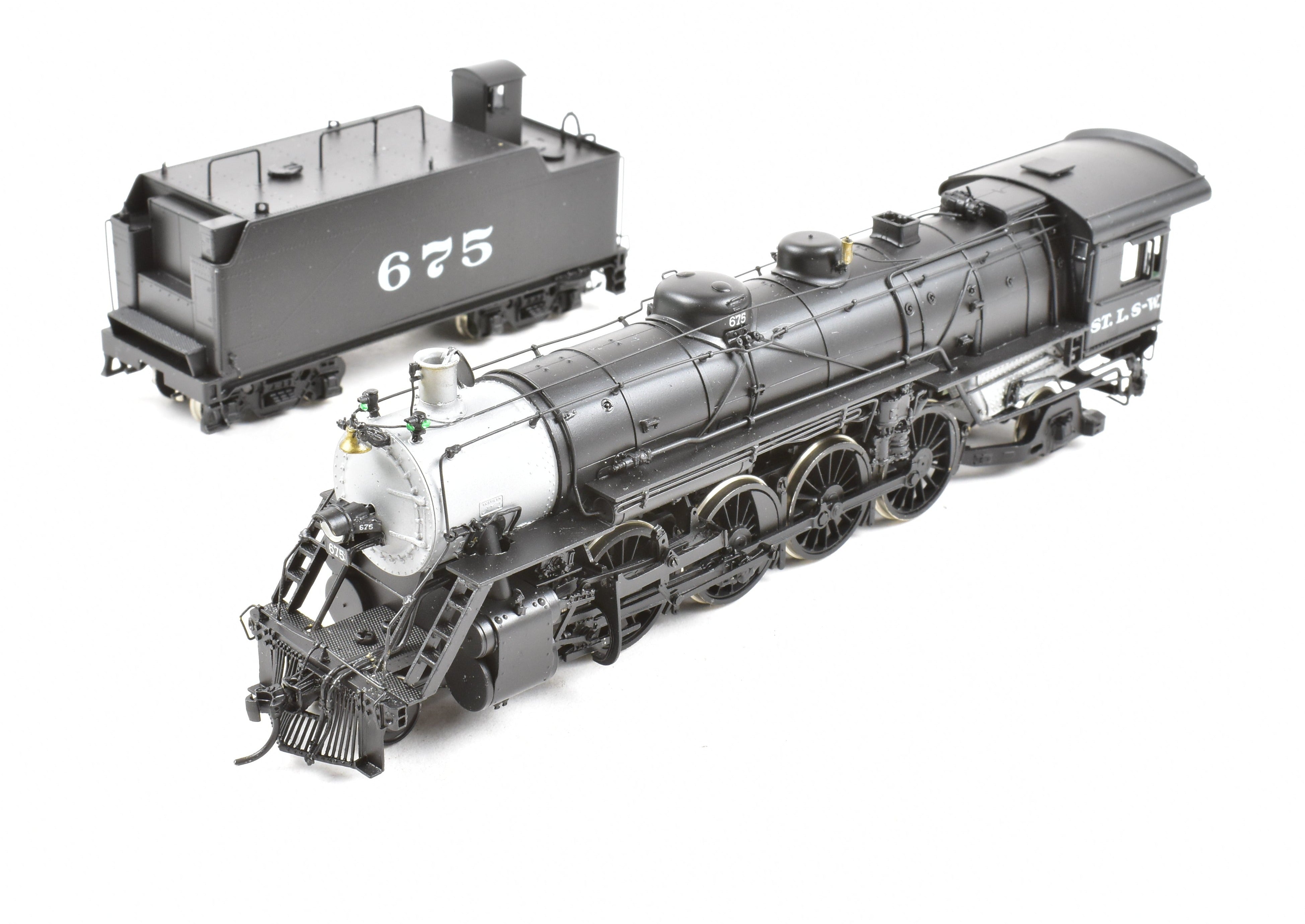 HO Scale Brass Model Steam Locomotive - Overland Models, Inc. OMI SSW - Cotton Belt LO 4-8-2 Mountain Professionally Painted