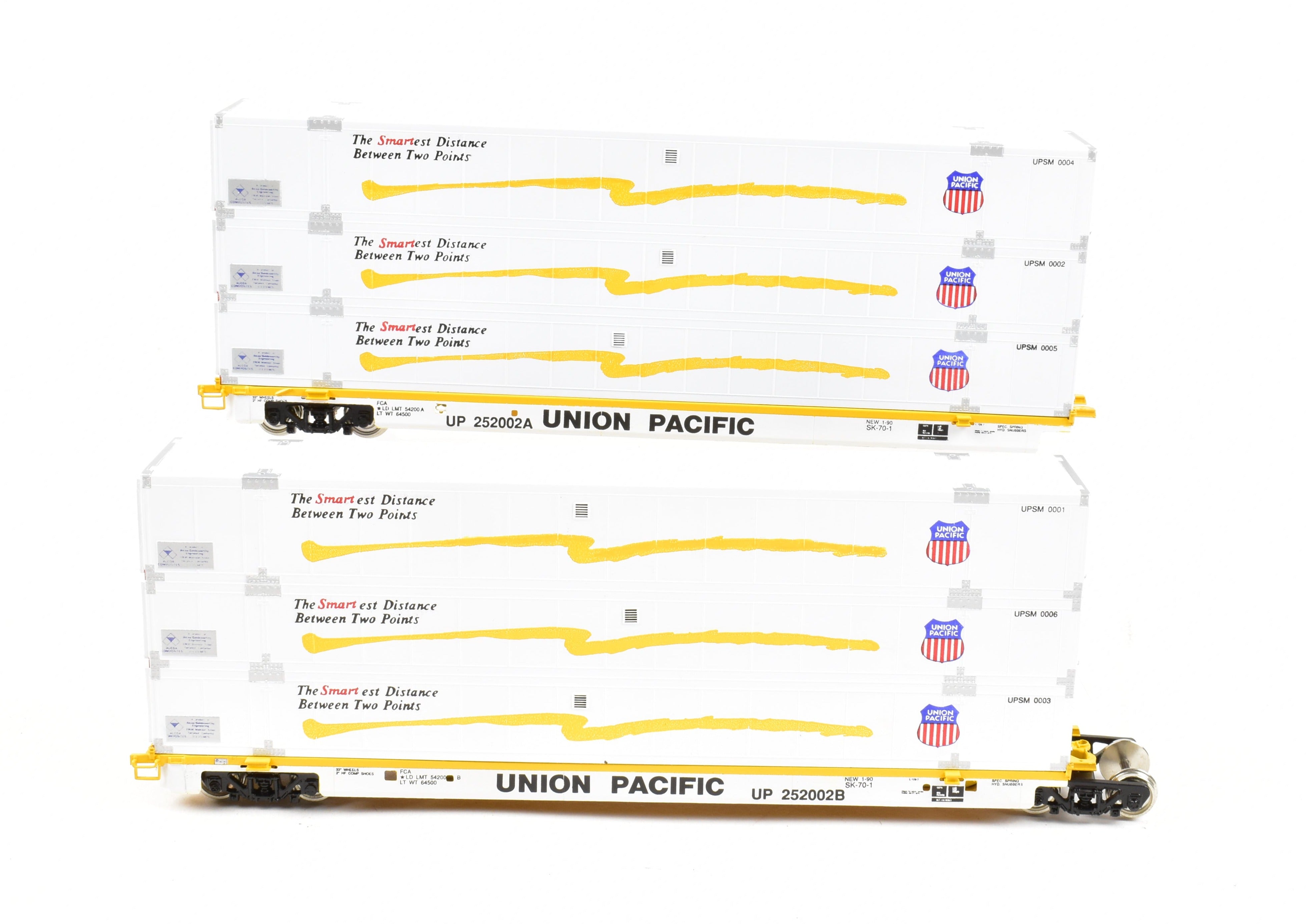 HO Scale Brass Container Open Model Intermodal Smart Car - Overland Models, Inc. Union Pacific Triple Stack FP No. 252002A/B