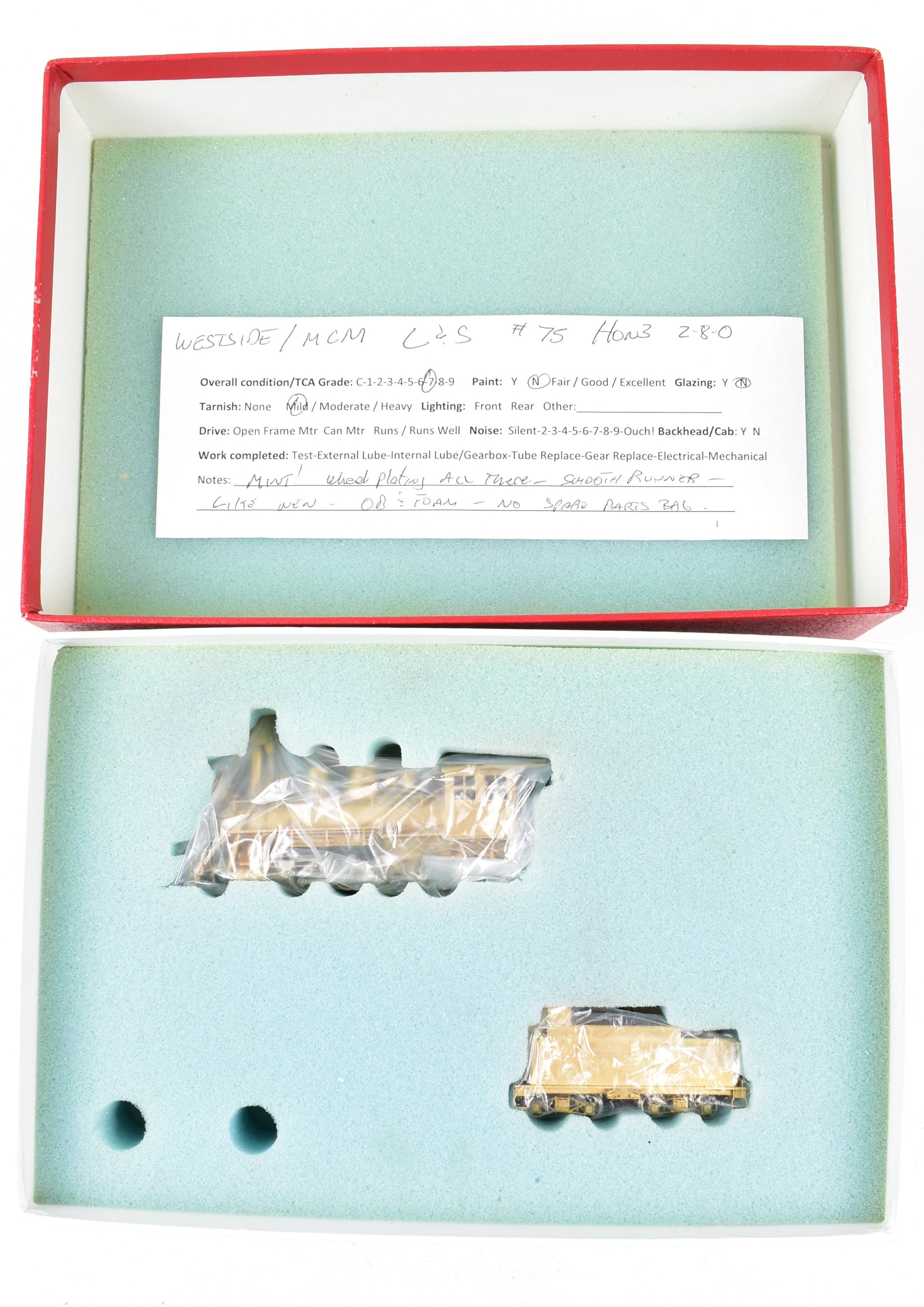 HOn3 Scale Brass Model Train by Westside Model Co. - Colorado & Southern No. 75 2-8-0 Locomotive